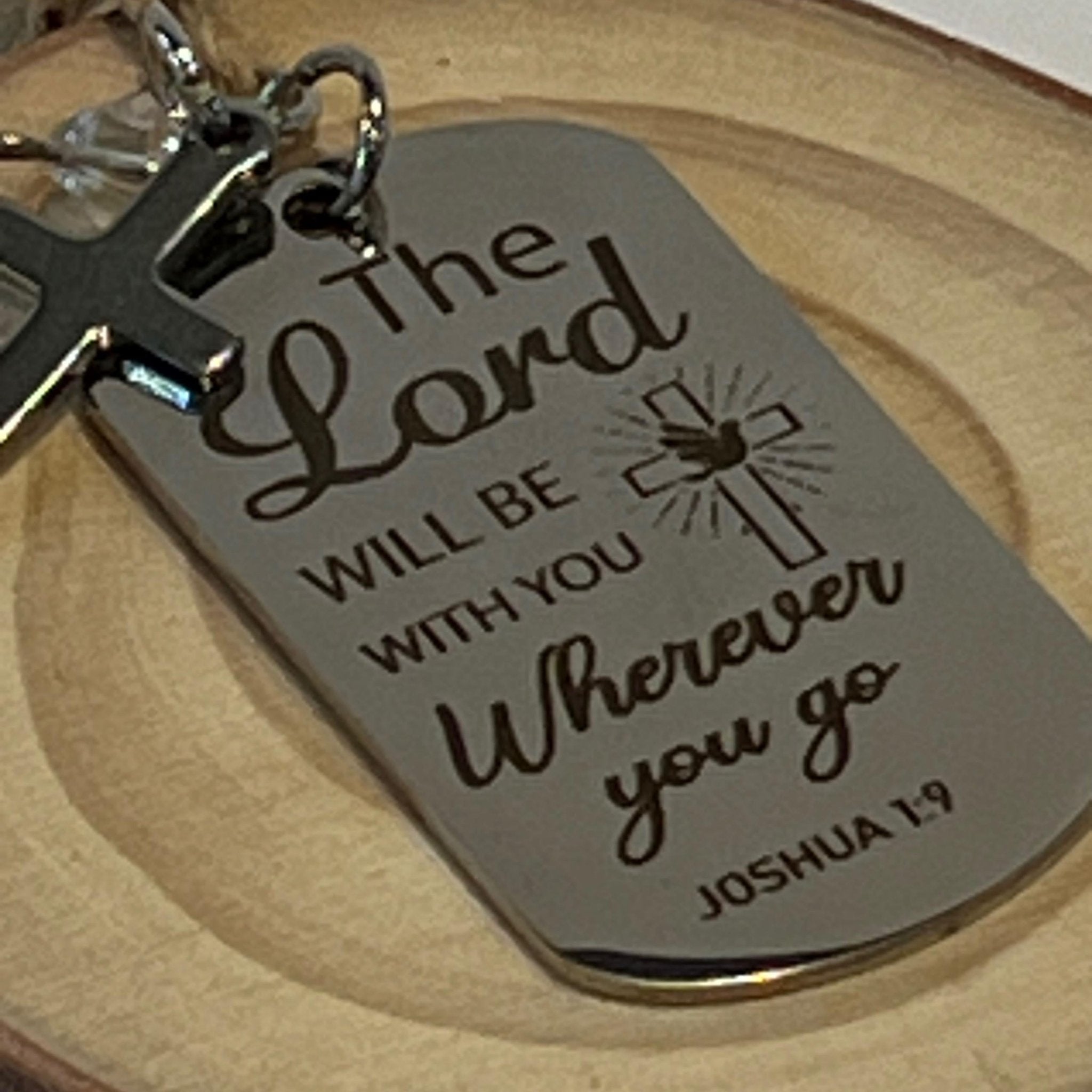Joshua 1:9 Christmas Ornament, Scripture Wood Slice Decor, Christian Gift - Winterberry Hearth