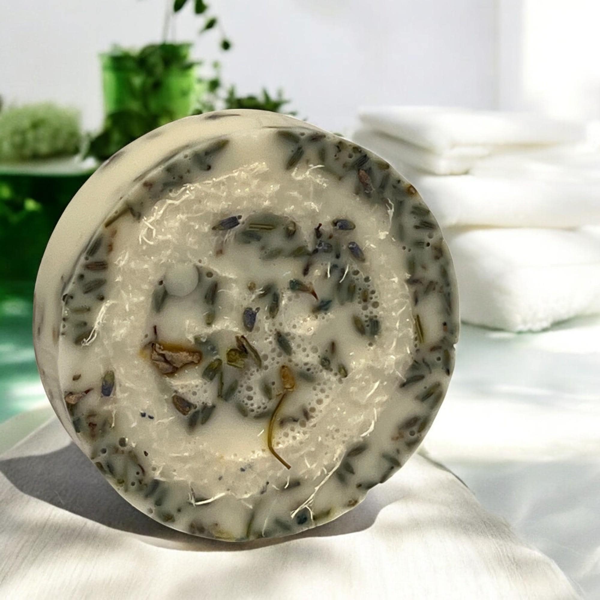 Lavender Goat Milk Loofah Soap: Calming Herbal Exfoliation - Winterberry Hearth