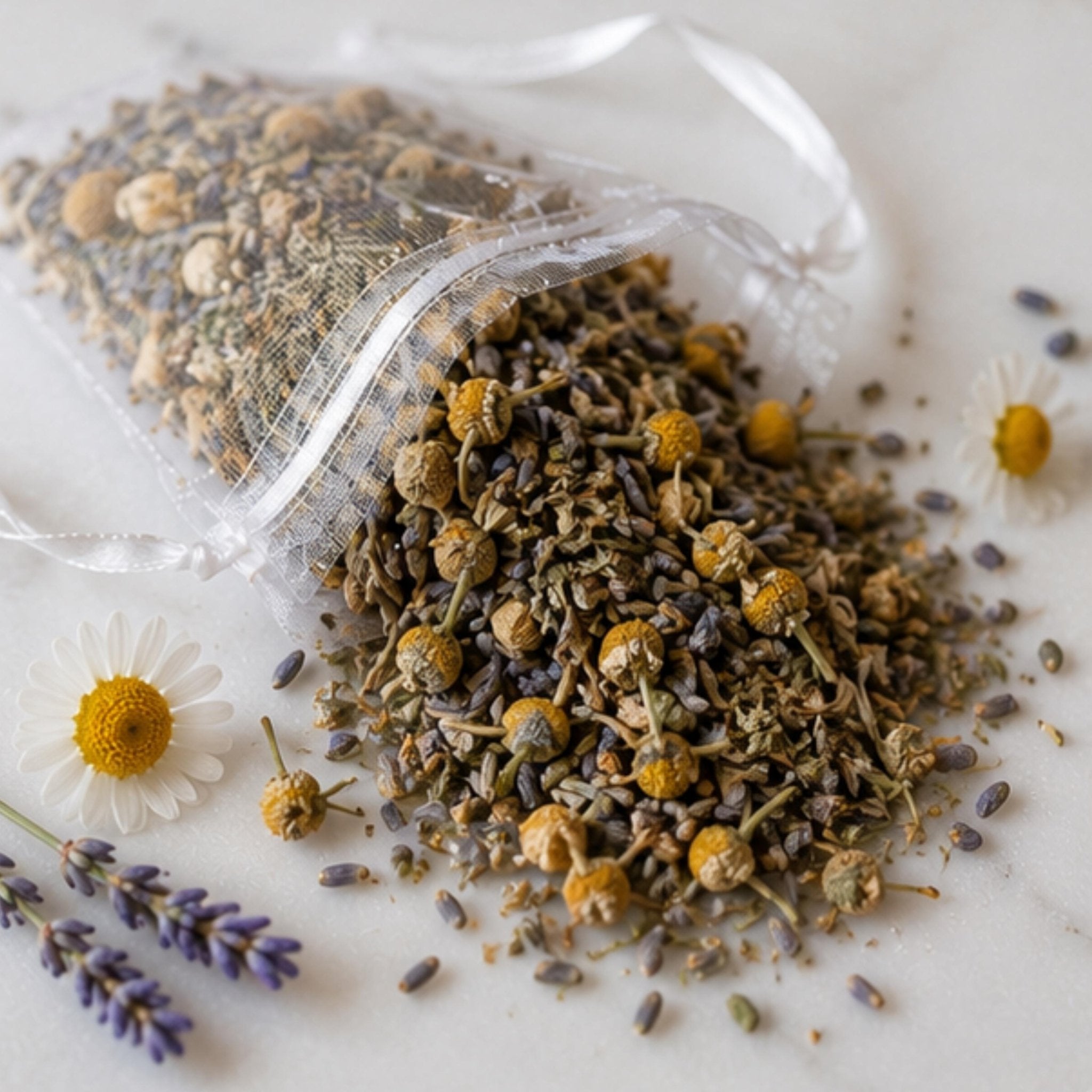Lavender Herb Sachet, Calm Home Fragrance, Chamomile Lemon Balm Pouch, Drawer Freshener, Relaxing Gift - Winterberry Hearth