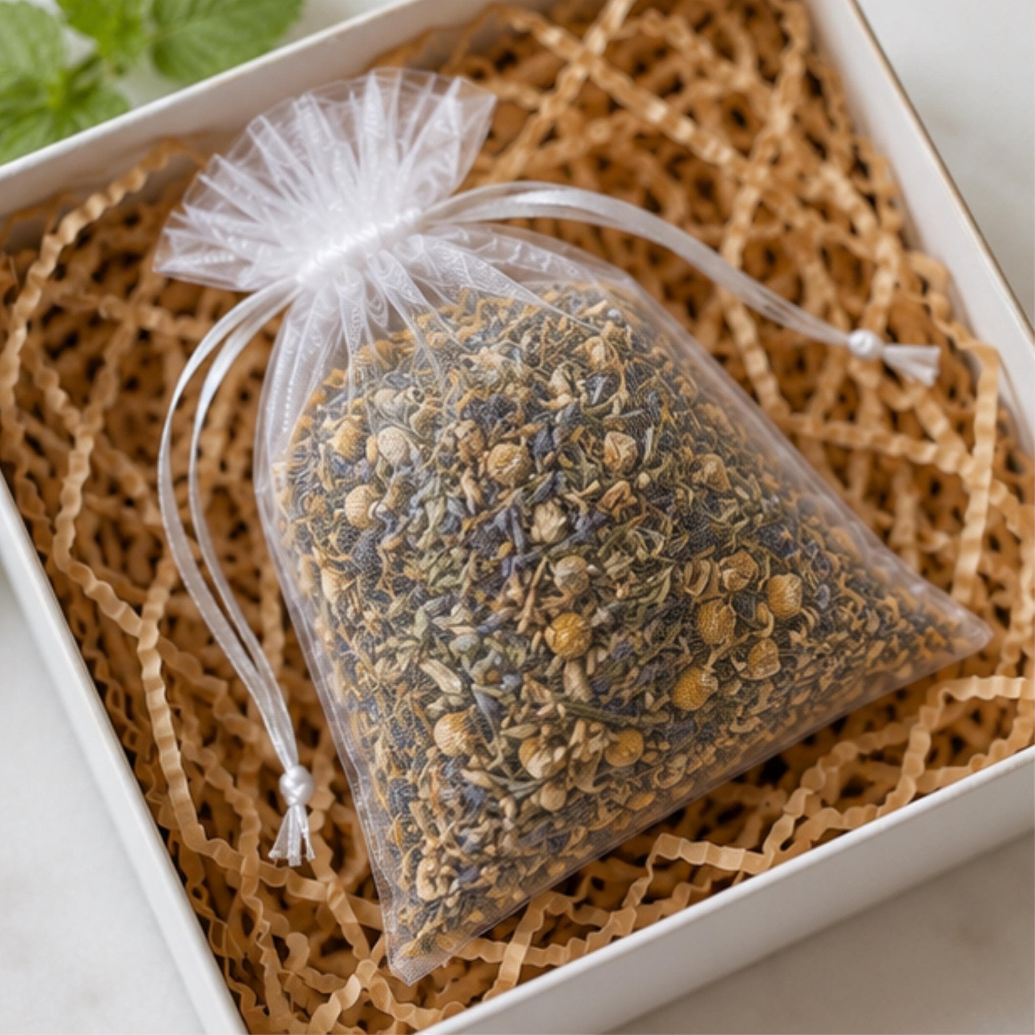 Lavender Herb Sachet, Calm Home Fragrance, Chamomile Lemon Balm Pouch, Drawer Freshener, Relaxing Gift - Winterberry Hearth