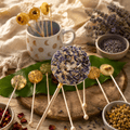 Lavender Herbal Tea Lollipop, Floral Tea Stir Stick Candy, Relaxing - Winterberry Hearth