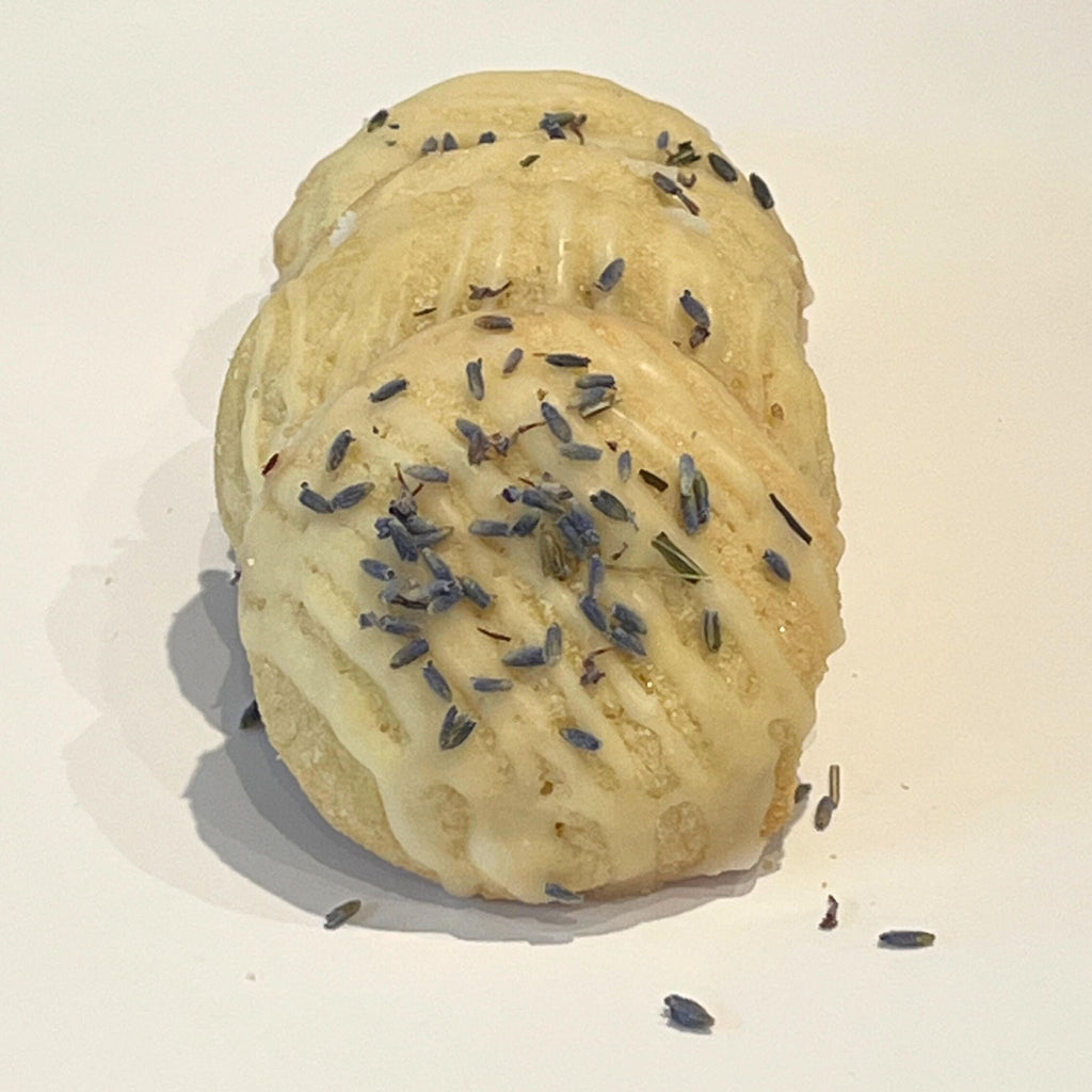 Lavender Sugar Cookies, Vanilla or Lemon Glaze, Gourmet Bakery Treats, Artisan Tea Cakes - Winterberry Hearth