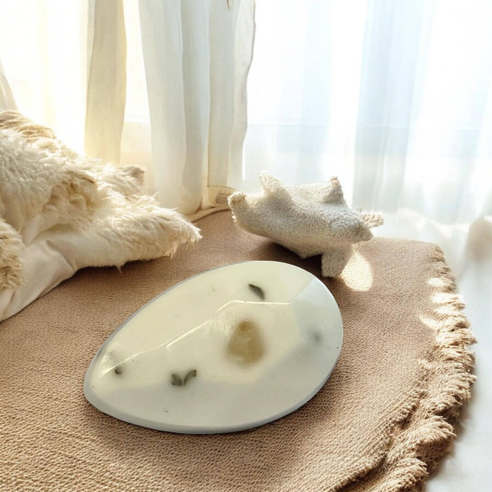 Leaf of Life Crystal Infused Soap, Herbal Wellness Gift - Winterberry Hearth