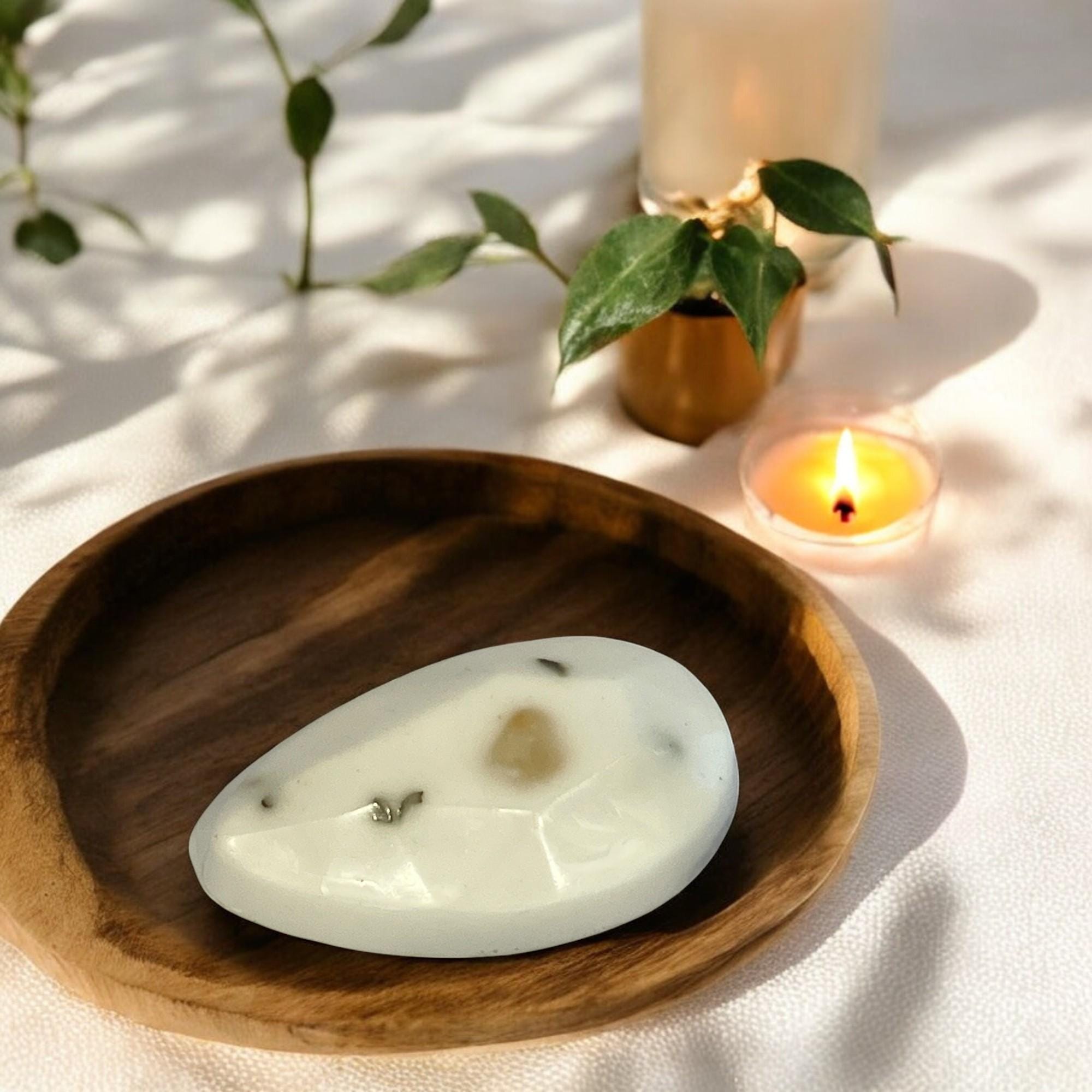 Leaf of Life Crystal Infused Soap, Herbal Wellness Gift - Winterberry Hearth