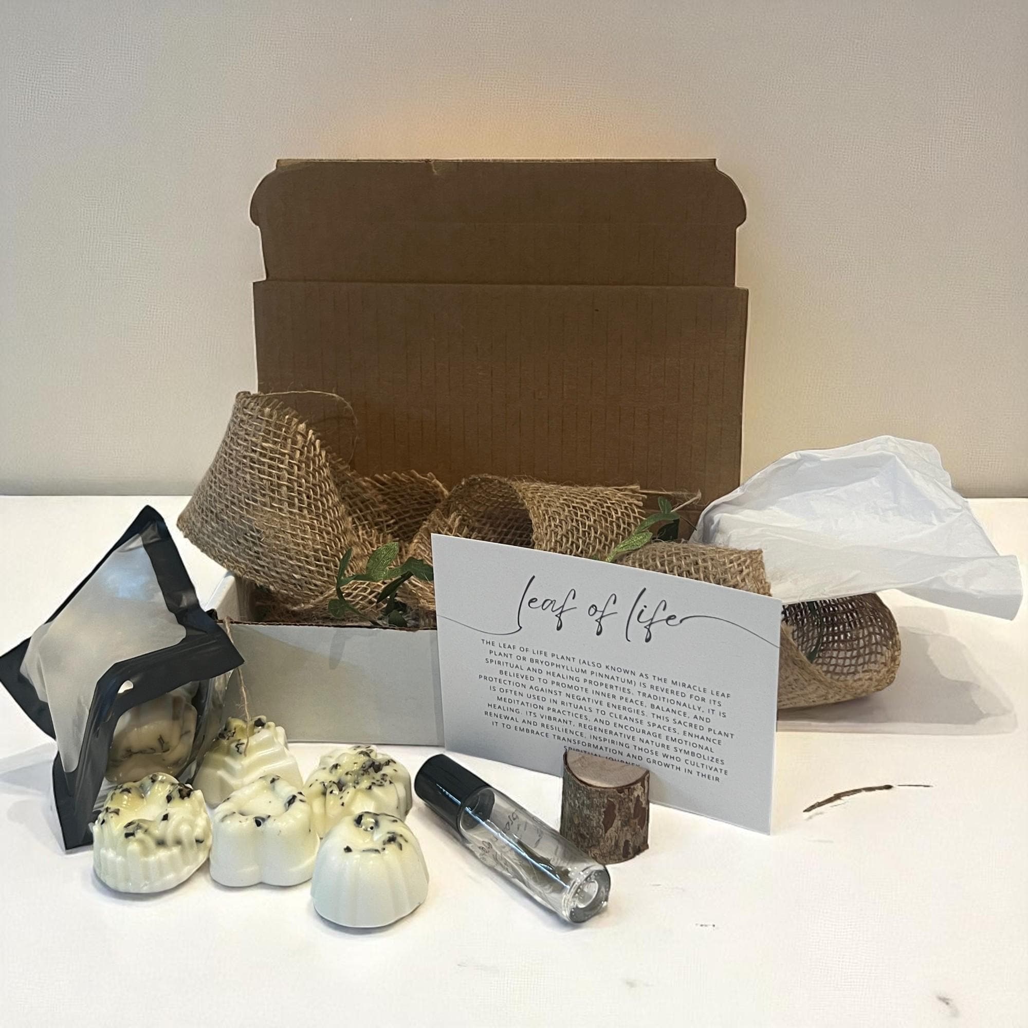 Leaf of Life Mini Soap Ritual Gift Set: Goat Milk + Aromatherapy Oil - Winterberry Hearth