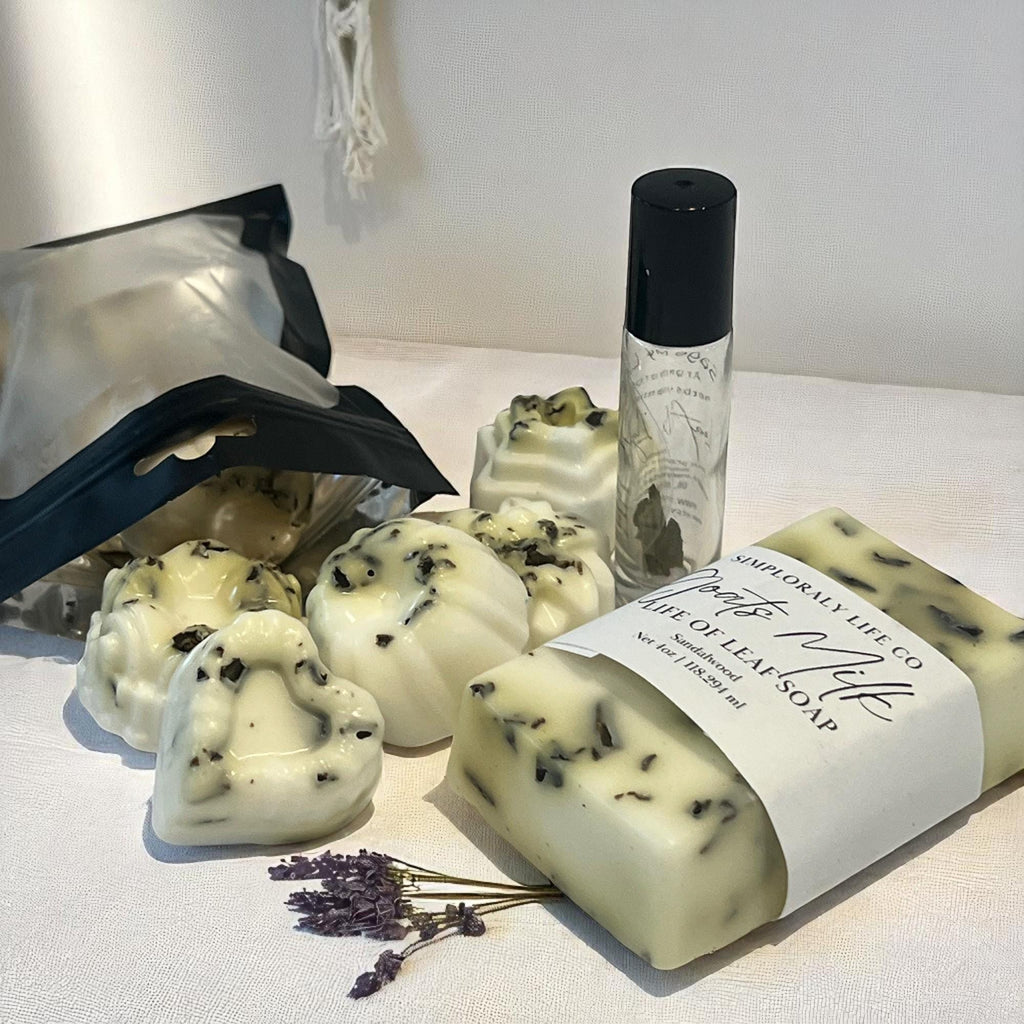 Leaf of Life Ritual Skincare Gift Set: Goats Milk Soap & Aromatherapy Oil - Winterberry Hearth