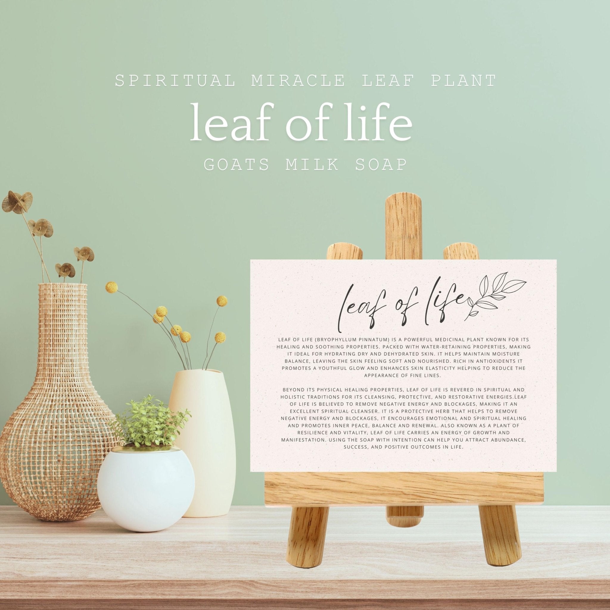Leaf of Life Ritual Skincare Gift Set: Goats Milk Soap & Aromatherapy Oil - Winterberry Hearth