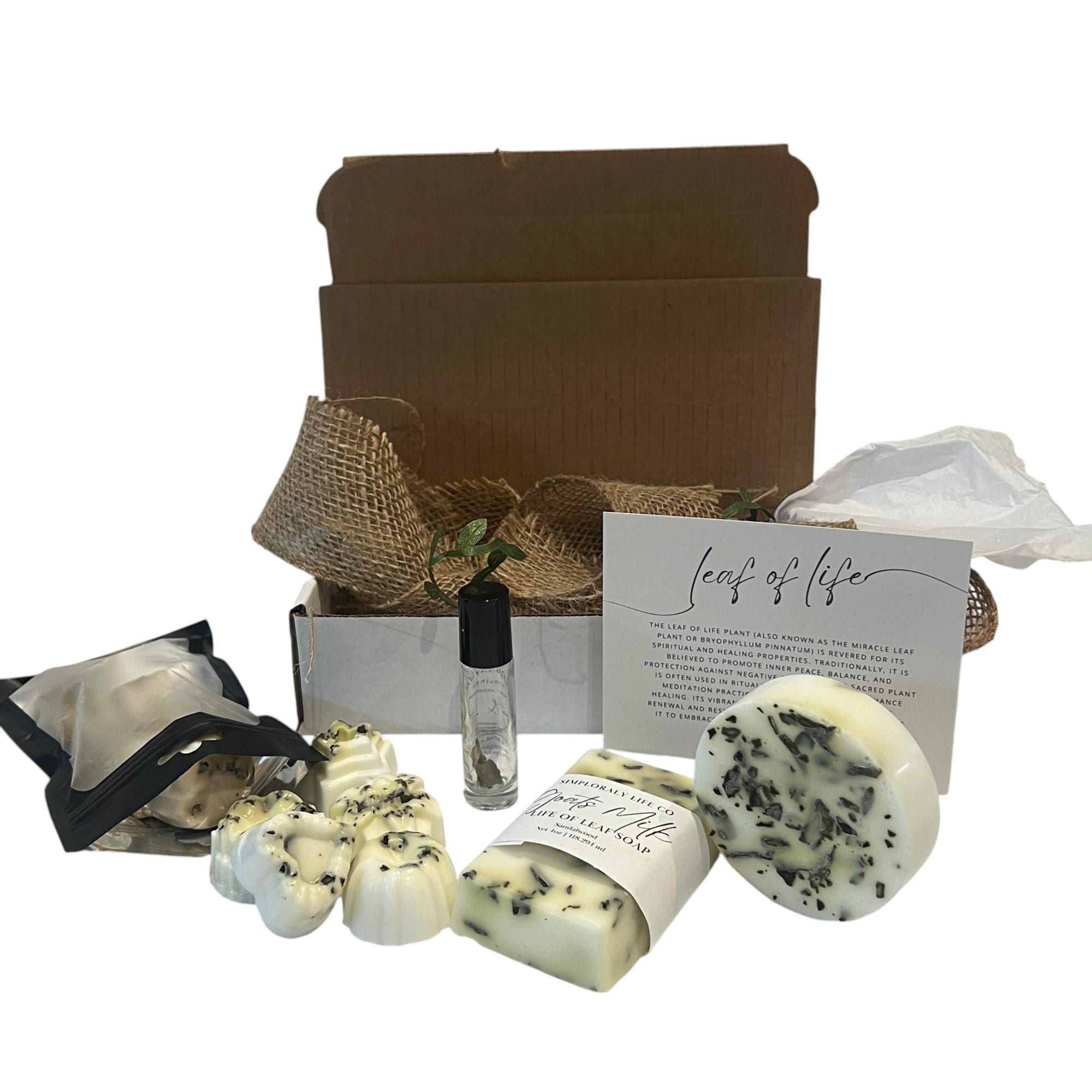 Leaf of Life Ritual Skincare Gift Set: Goats Milk Soap & Aromatherapy Oil - Winterberry Hearth