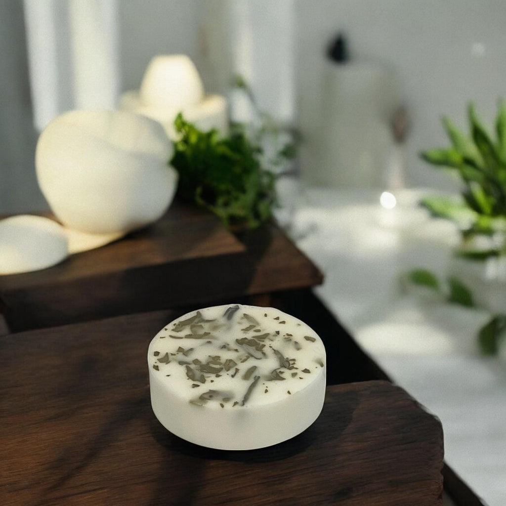 Leaf of Life Round Soap Bar: Plant-Based Miracle Leaf Skincare - Winterberry Hearth