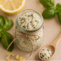 Lemon Basil Salt, Citrus Herb Seasoning, Chicken & Seafood Dry Rub, Vegetable Finishing Spice Mix - Winterberry Hearth