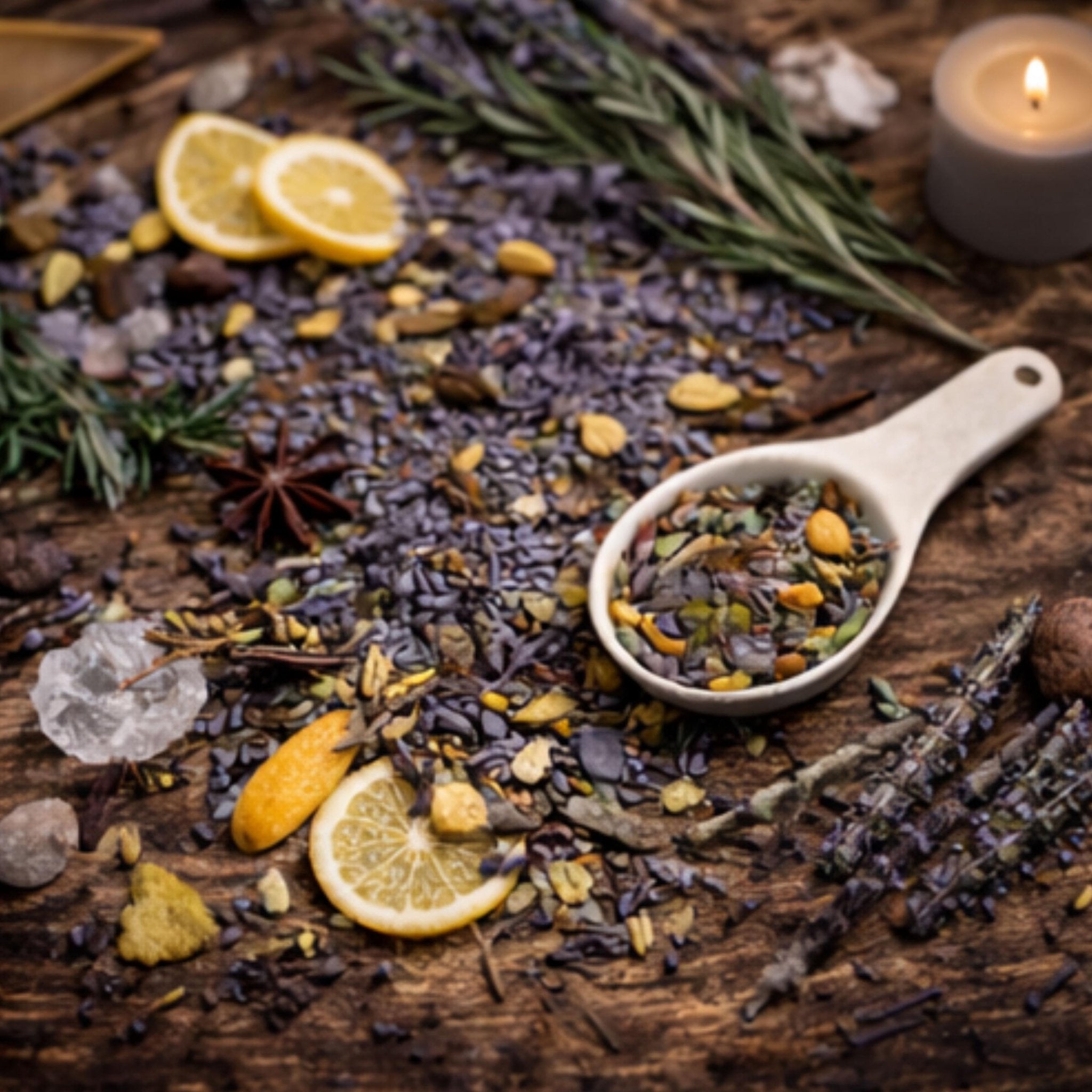 Lunar Simmer Pot Ritual Blend, Full Moon Monthly Intention Stovetop Potpourri - Winterberry Hearth