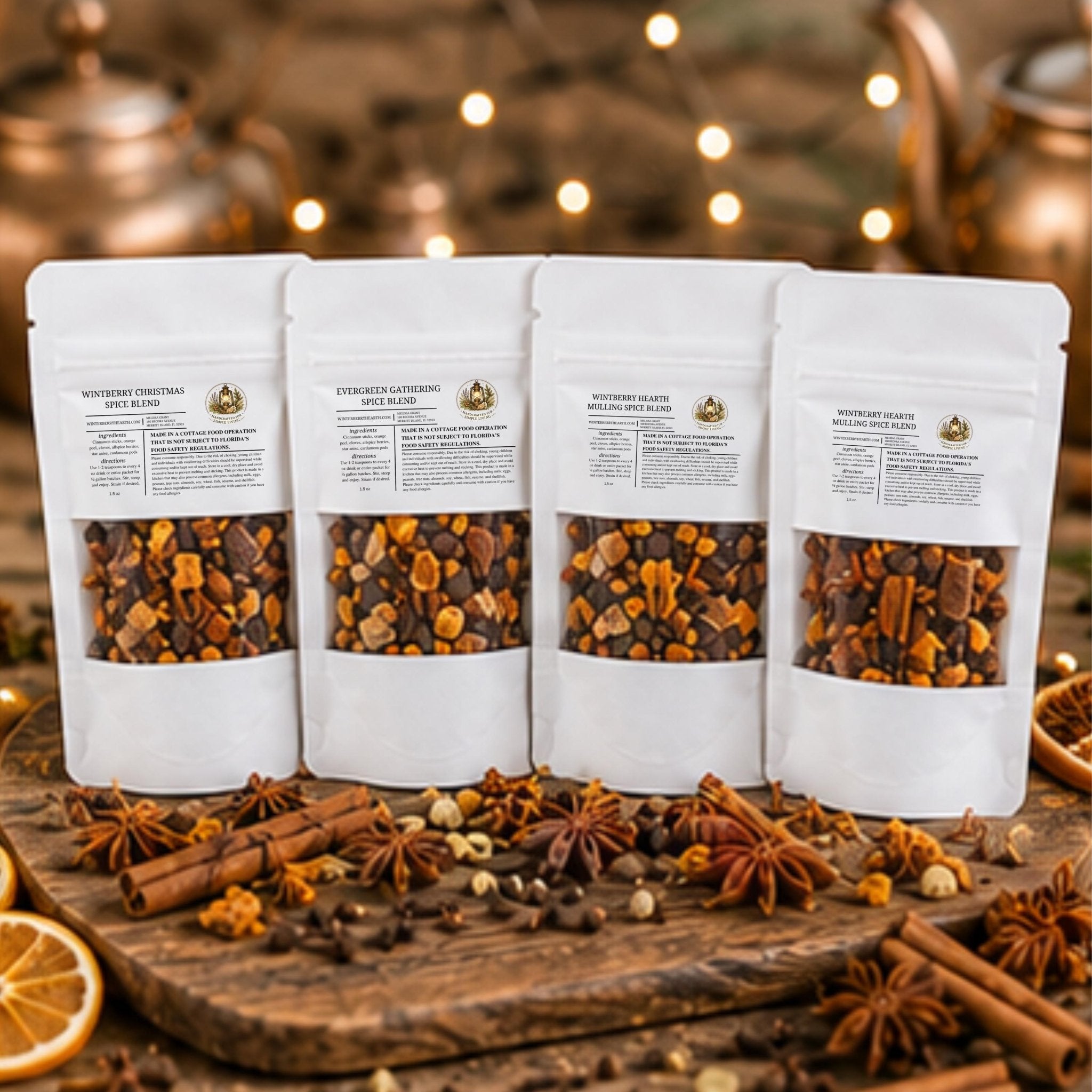 Mulling Spice Collection, Mulled Wine Drink Set, Apple Cider Kit - Winterberry Hearth