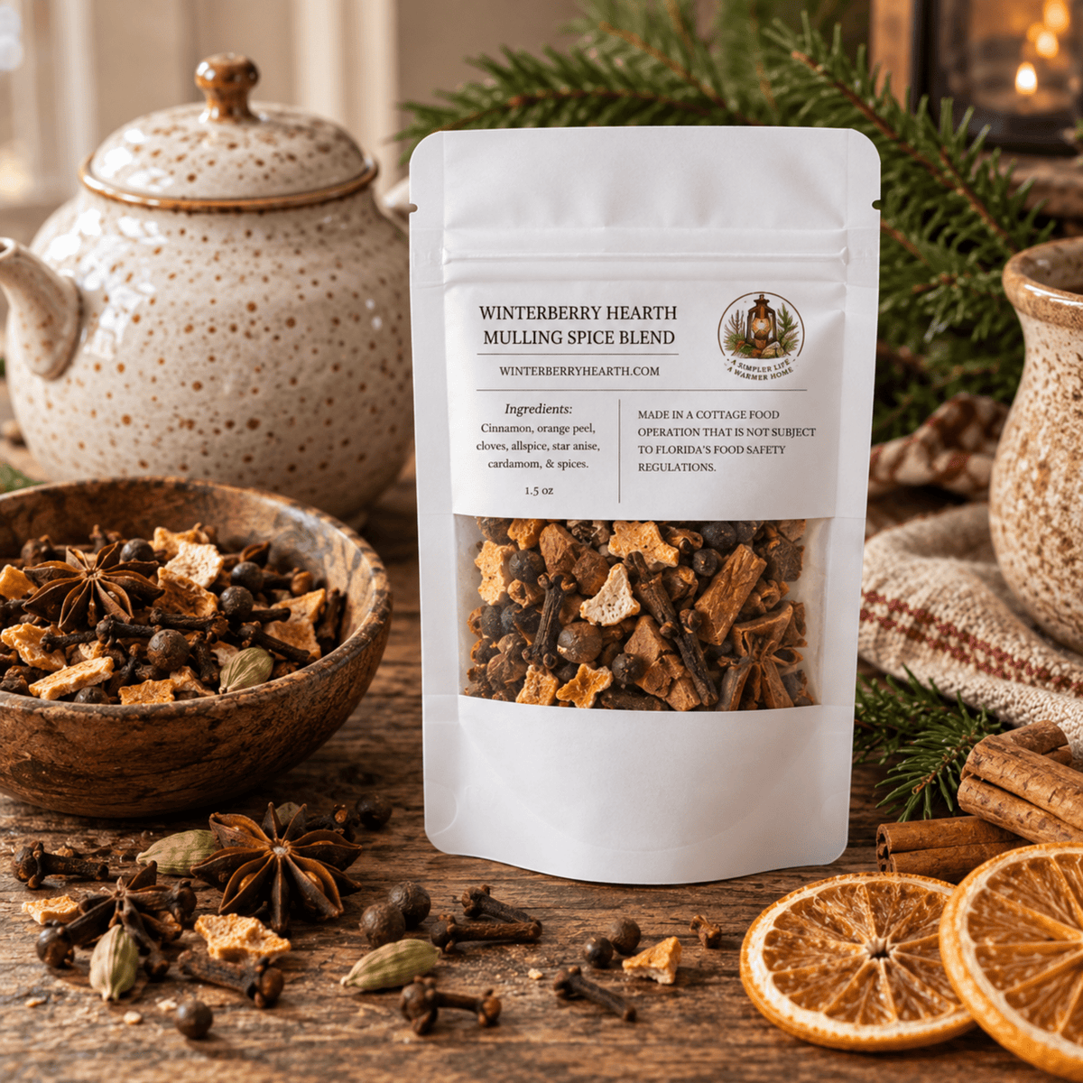 Mulling Spice Collection, Mulled Wine Drink Set, Apple Cider Kit - Winterberry Hearth