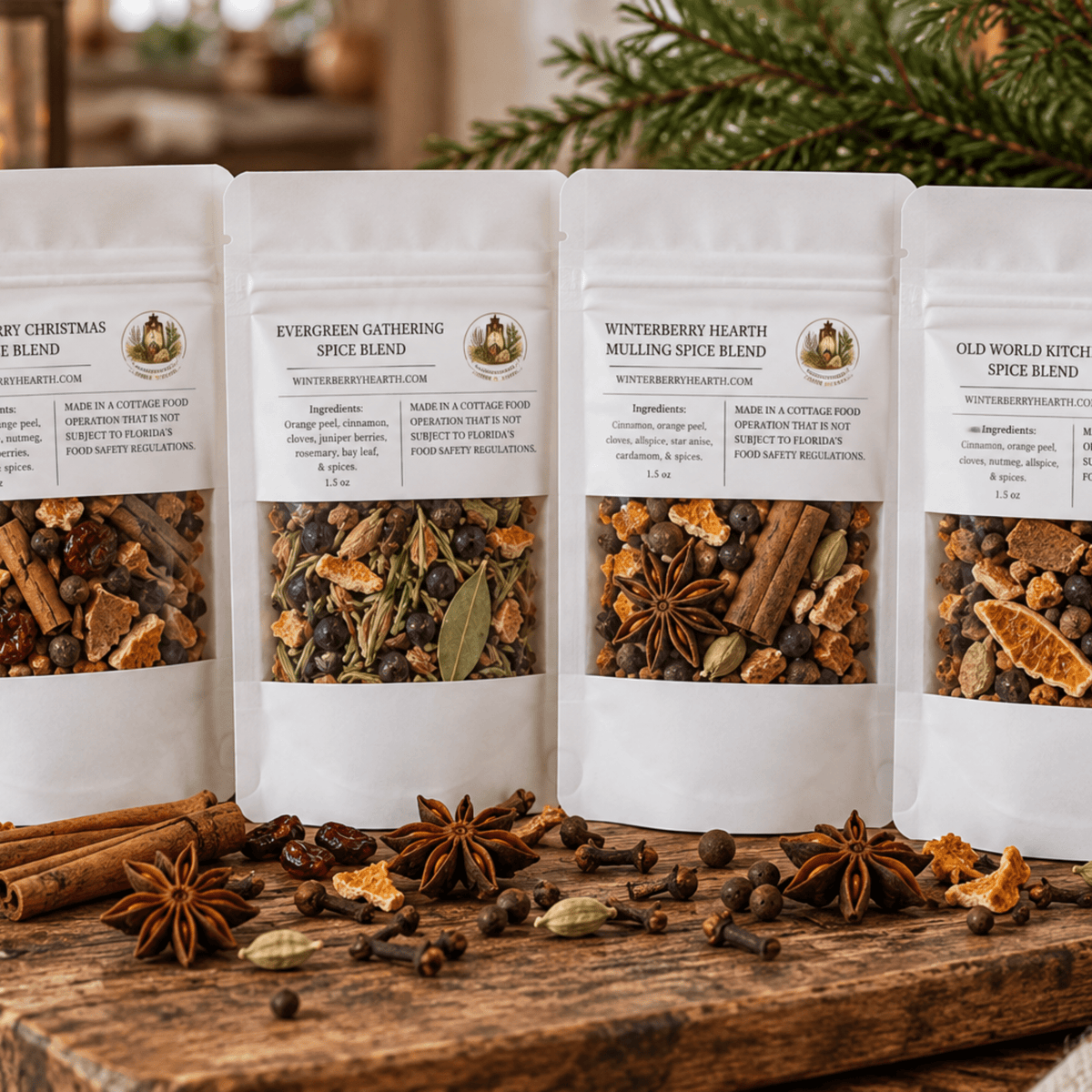 Mulling Spice Collection, Mulled Wine Drink Set, Apple Cider Kit - Winterberry Hearth