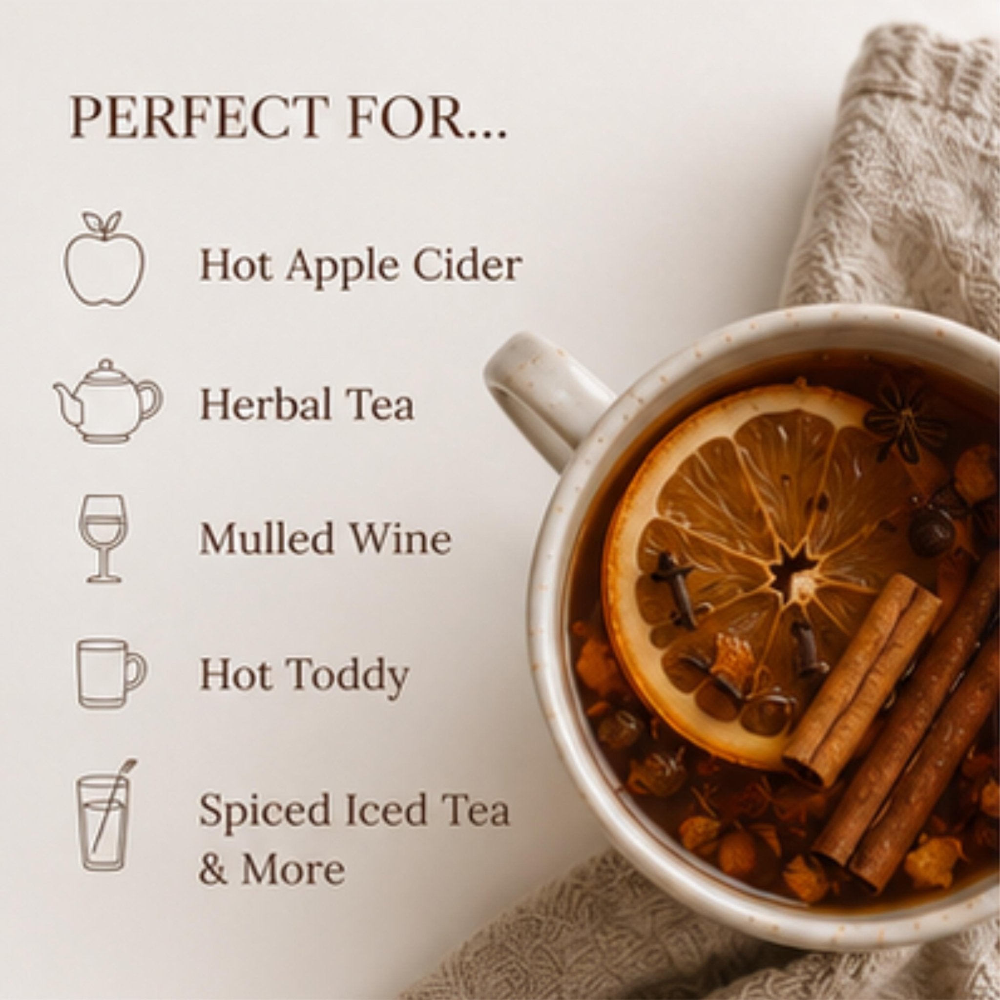 Mulling Spice Mulled Wine and Tea Infusion, Apple Cider Seasoning Kit - Winterberry Hearth