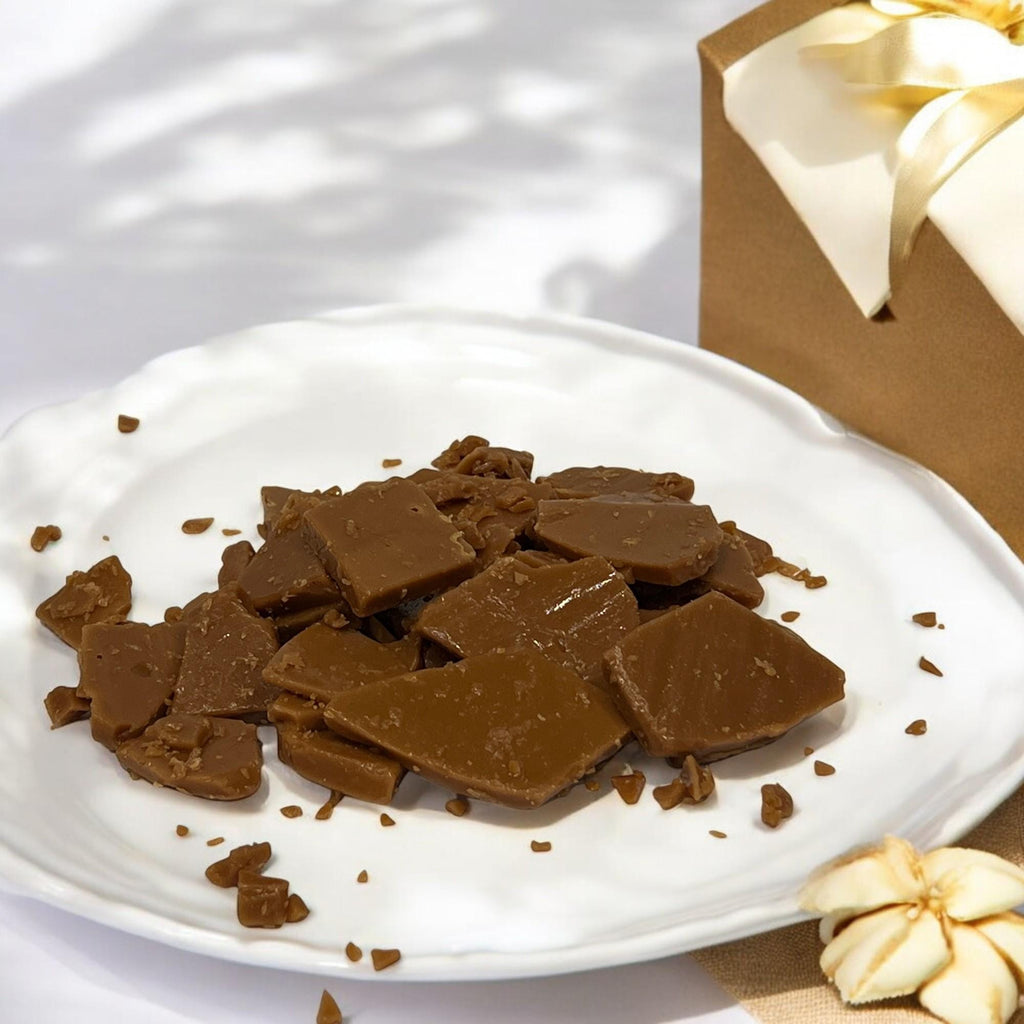Old Fashioned English Butter Toffee Candy, Crunchy Caramelized Gourmet Sweets, Handmade Nostalgic Gift - Winterberry Hearth