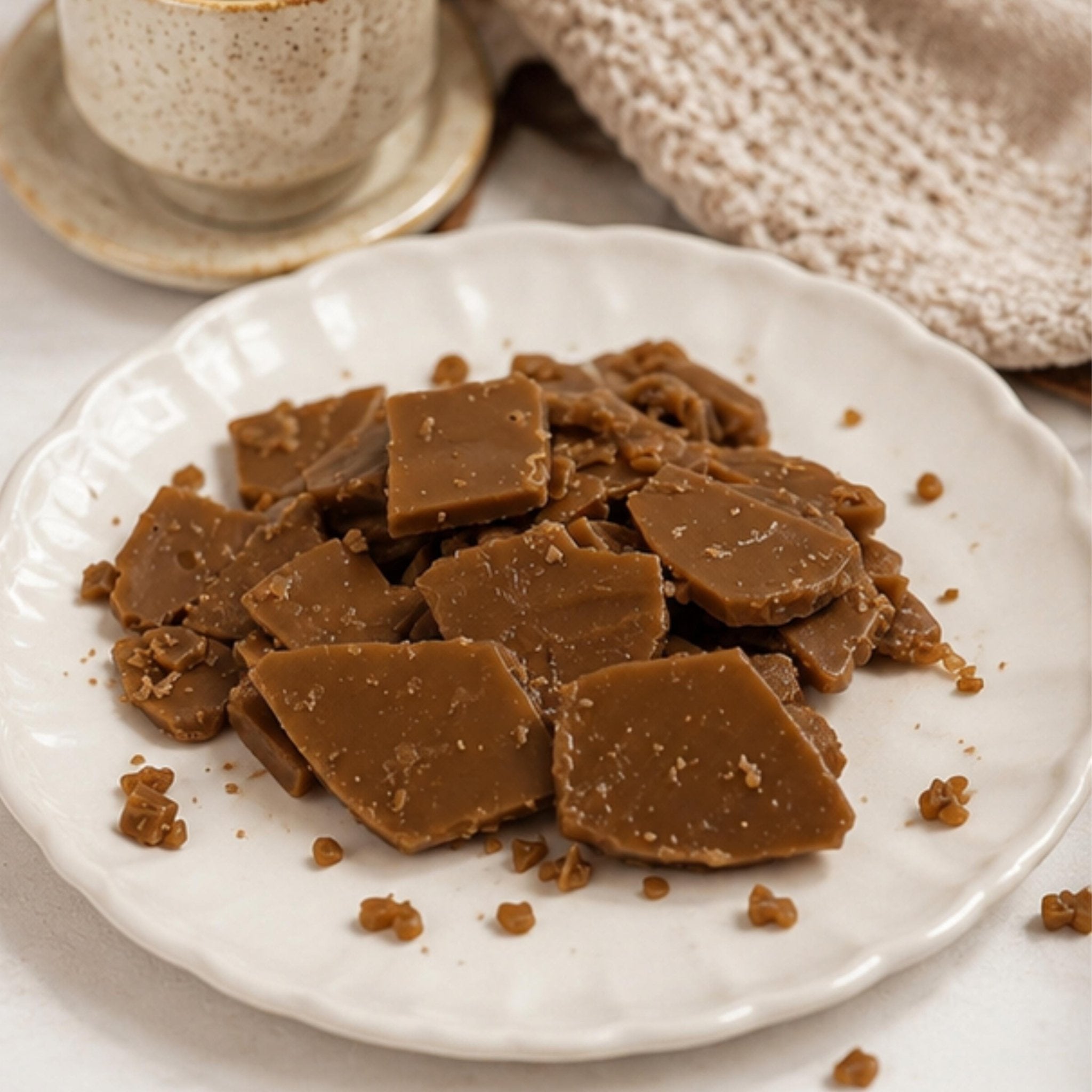 Old Fashioned English Butter Toffee Candy, Crunchy Caramelized Gourmet Sweets, Handmade Nostalgic Gift - Winterberry Hearth