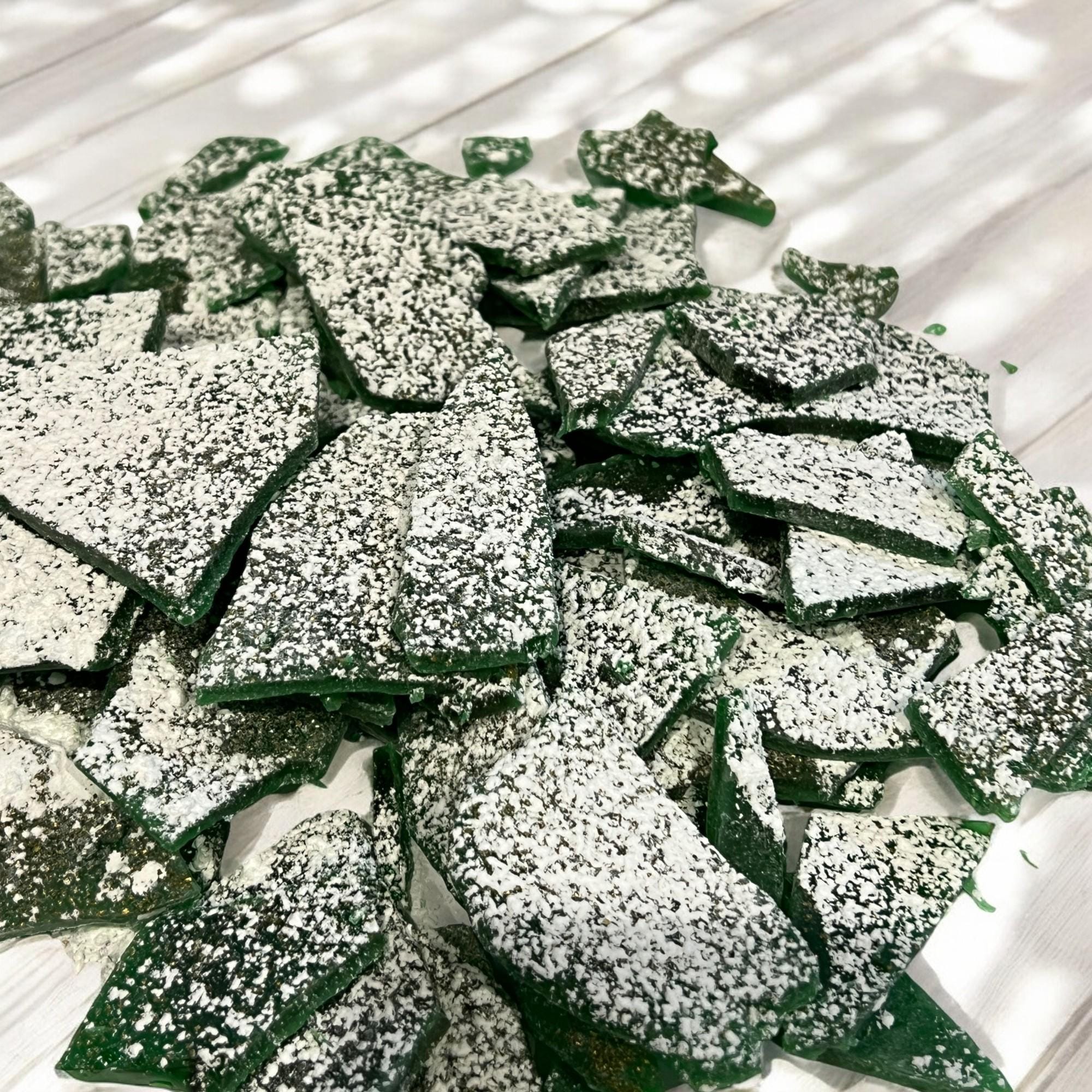 Old Fashioned Hard Tack Candy, Handmade Broken Sea Glass Topping, Nostalgic Rock Candy - Winterberry Hearth