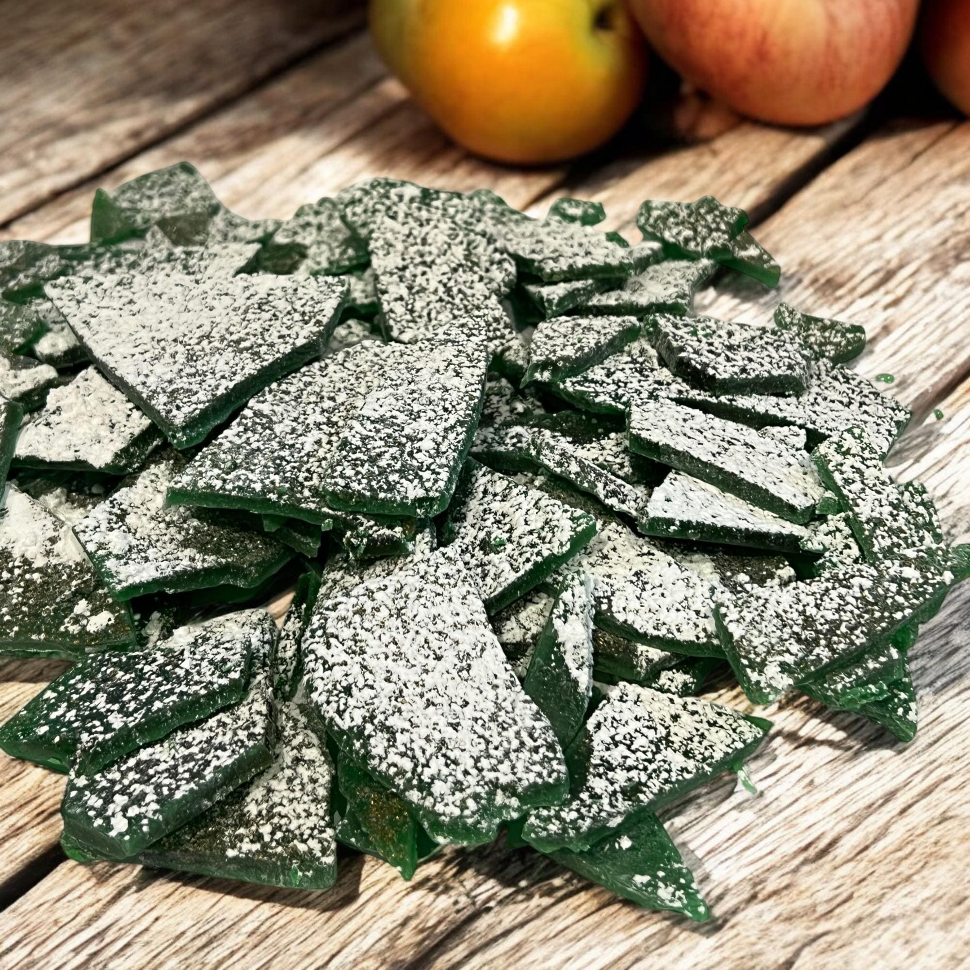 Old Fashioned Hard Tack Candy, Handmade Broken Sea Glass Topping, Nostalgic Rock Candy - Winterberry Hearth