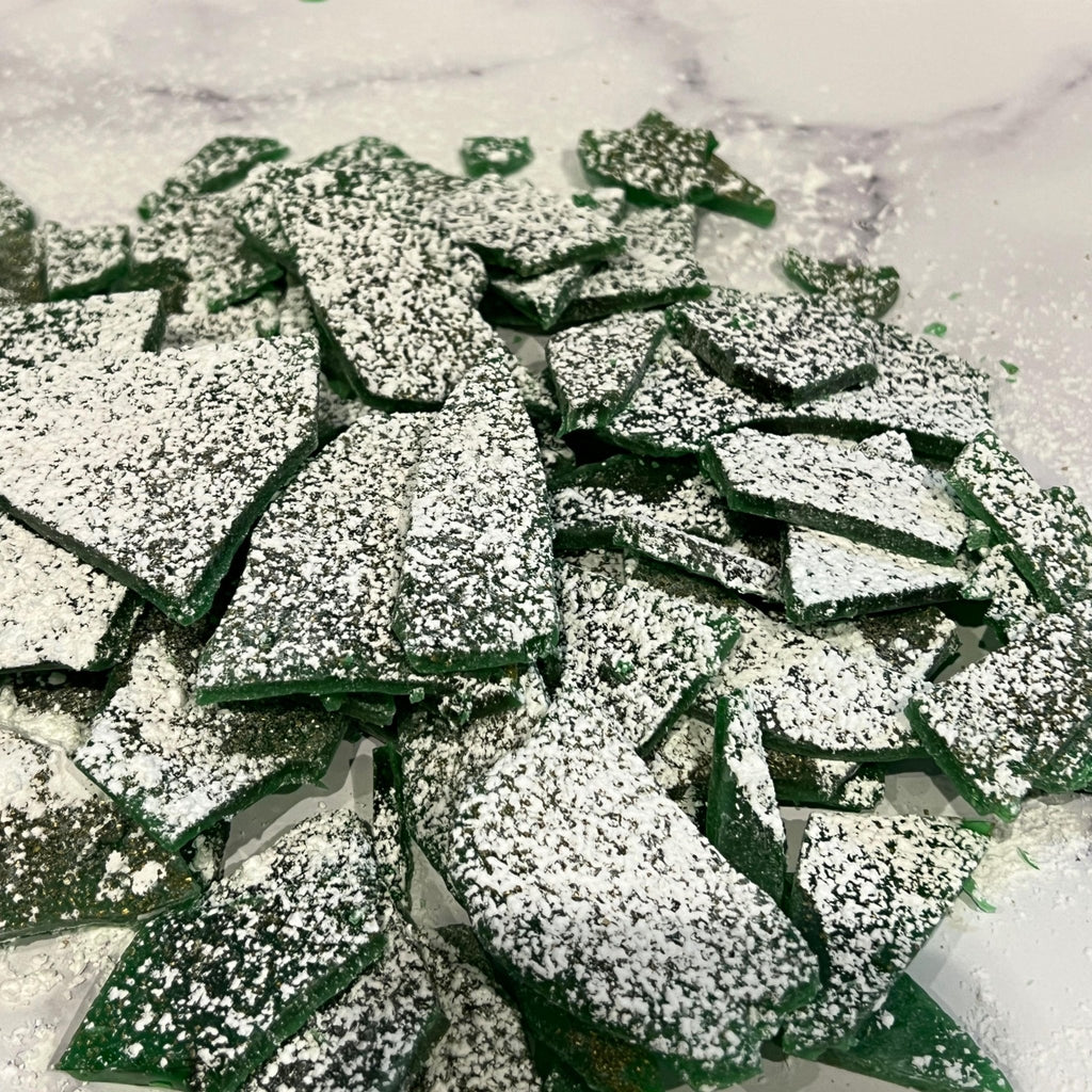 Old Fashioned Hard Tack Candy, Handmade Broken Sea Glass Topping, Nostalgic Rock Candy - Winterberry Hearth