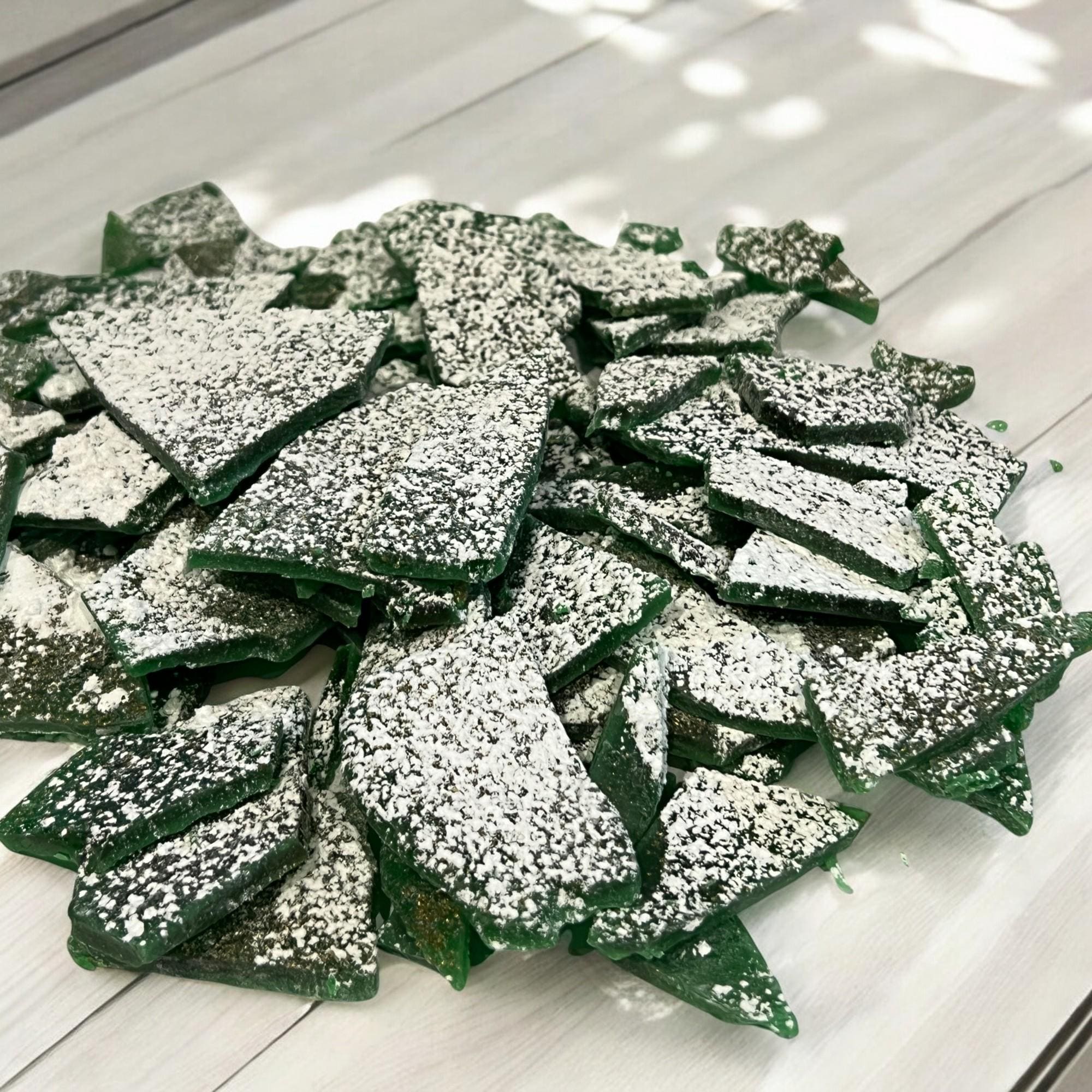 Old Fashioned Hard Tack Candy, Handmade Broken Sea Glass Topping, Nostalgic Rock Candy - Winterberry Hearth