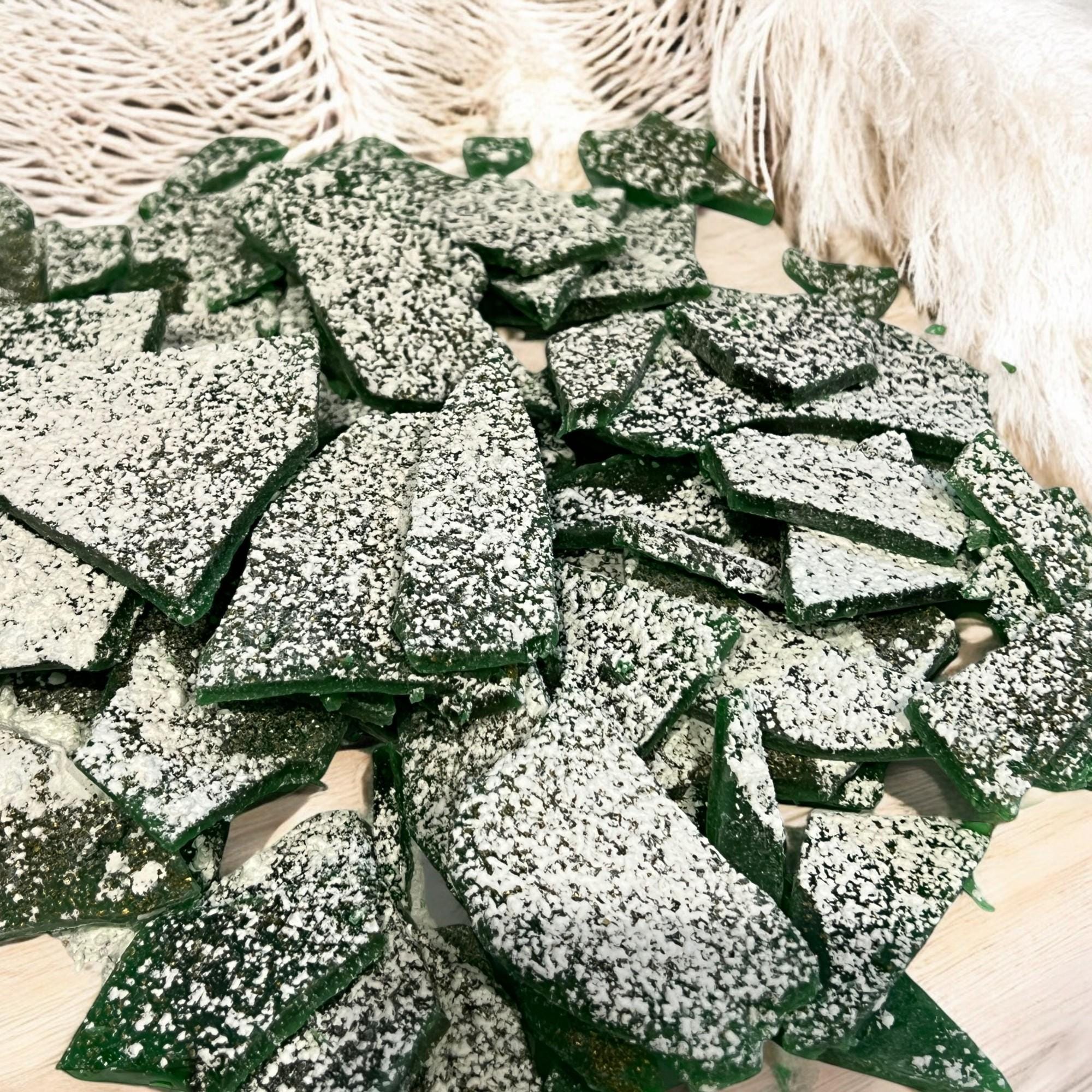 Old Fashioned Hard Tack Candy, Handmade Broken Sea Glass Topping, Nostalgic Rock Candy - Winterberry Hearth
