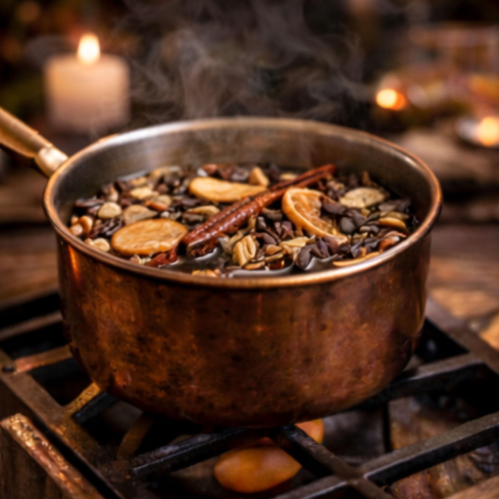 Old World Kitchen Comfort Simmer Pot, Cozy Hearth Blend, Warm Herbal Stovetop Potpourri - Winterberry Hearth