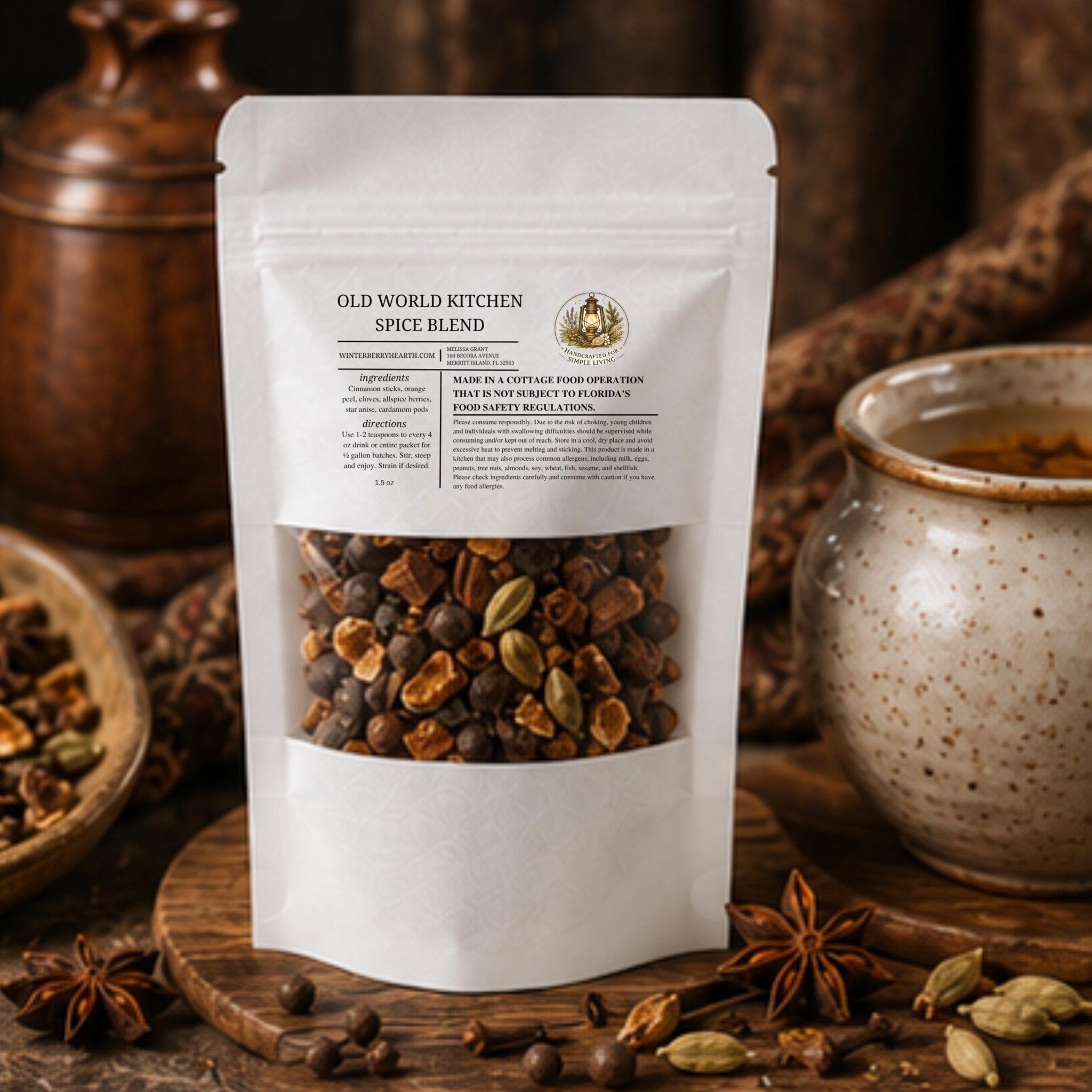 Old World Kitchen Mulling Spice Blend, Mulled Wine Drink Infusion - Winterberry Hearth