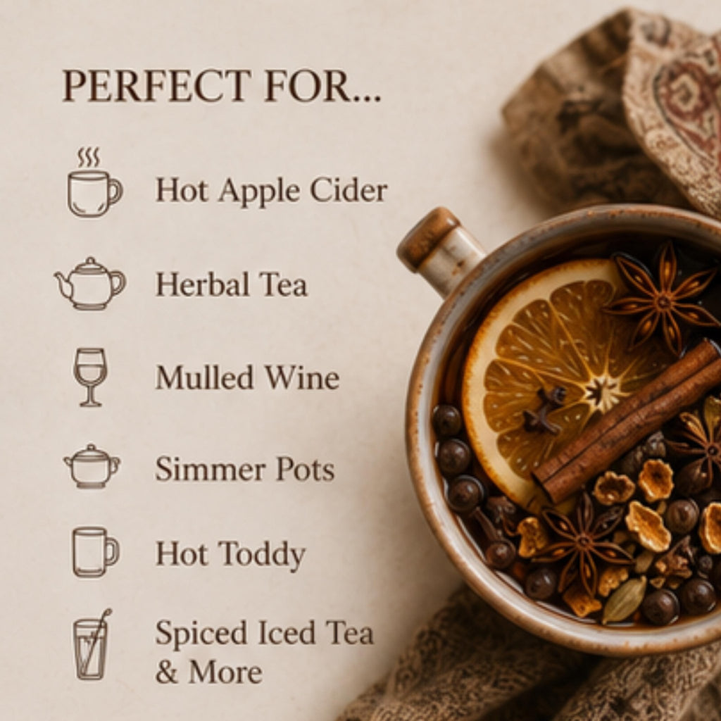 Old World Kitchen Mulling Spice Blend, Mulled Wine Drink Infusion - Winterberry Hearth
