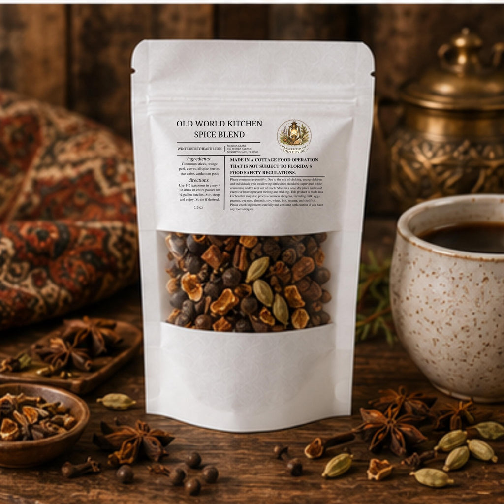 Old World Kitchen Mulling Spice Blend, Mulled Wine Drink Infusion - Winterberry Hearth