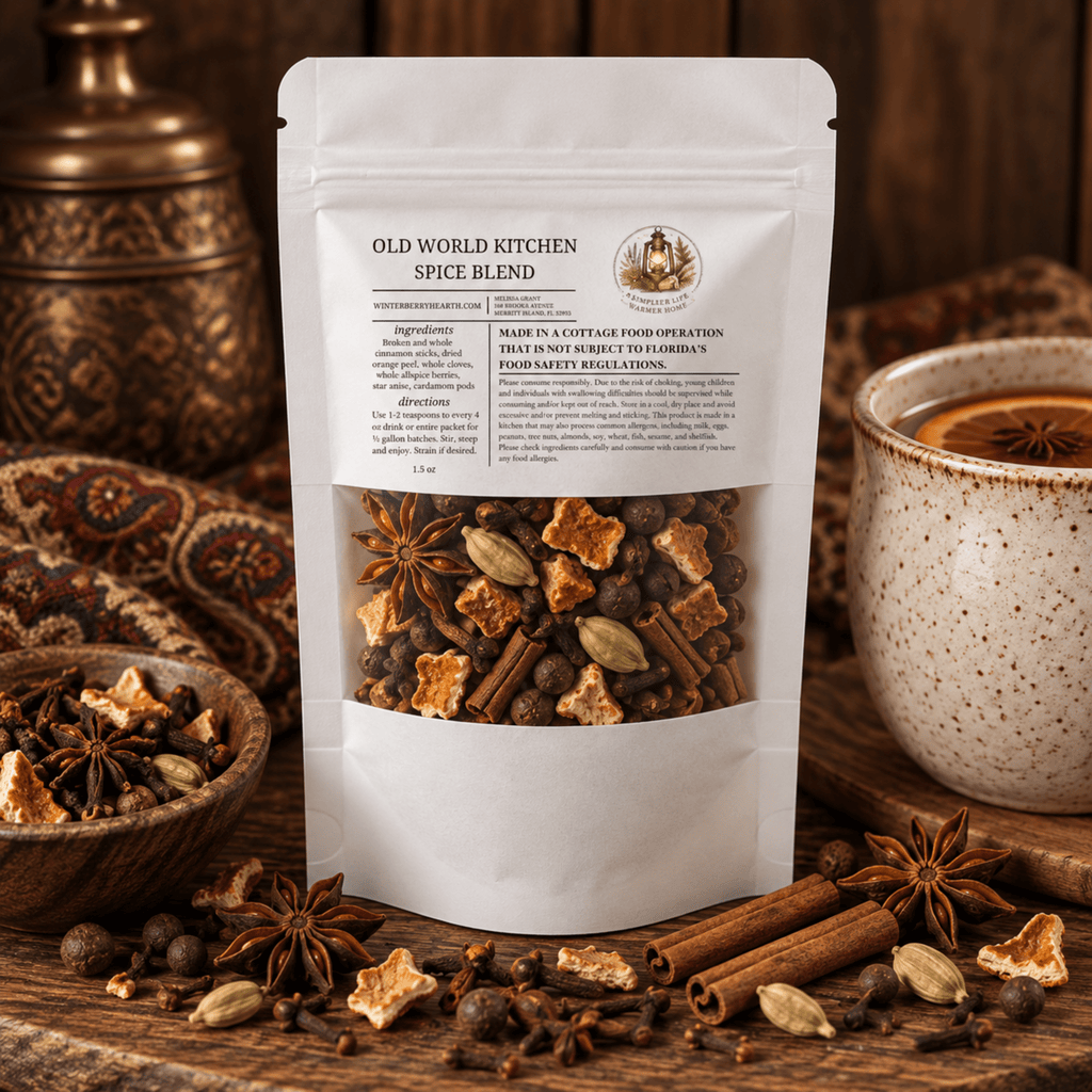 Old World Kitchen Mulling Spice Blend, Mulled Wine Drink Infusion - Winterberry Hearth