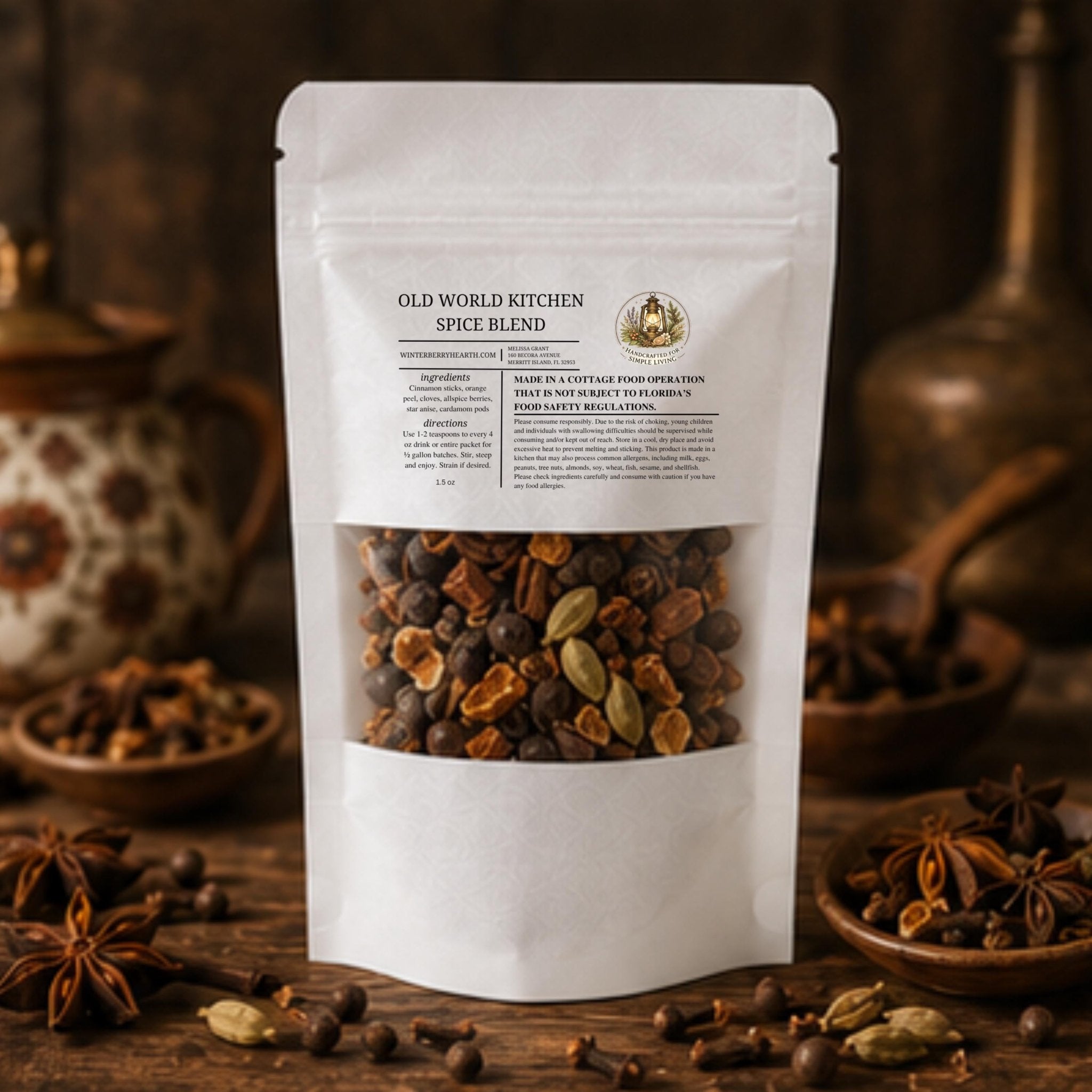 Old World Kitchen Mulling Spice Blend, Mulled Wine Drink Infusion - Winterberry Hearth