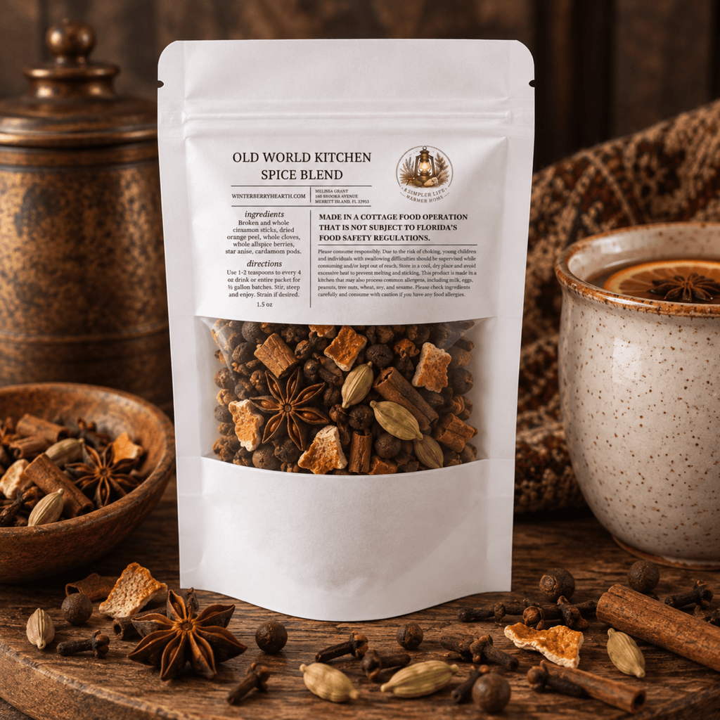 Old World Kitchen Mulling Spice Blend, Mulled Wine Drink Infusion - Winterberry Hearth