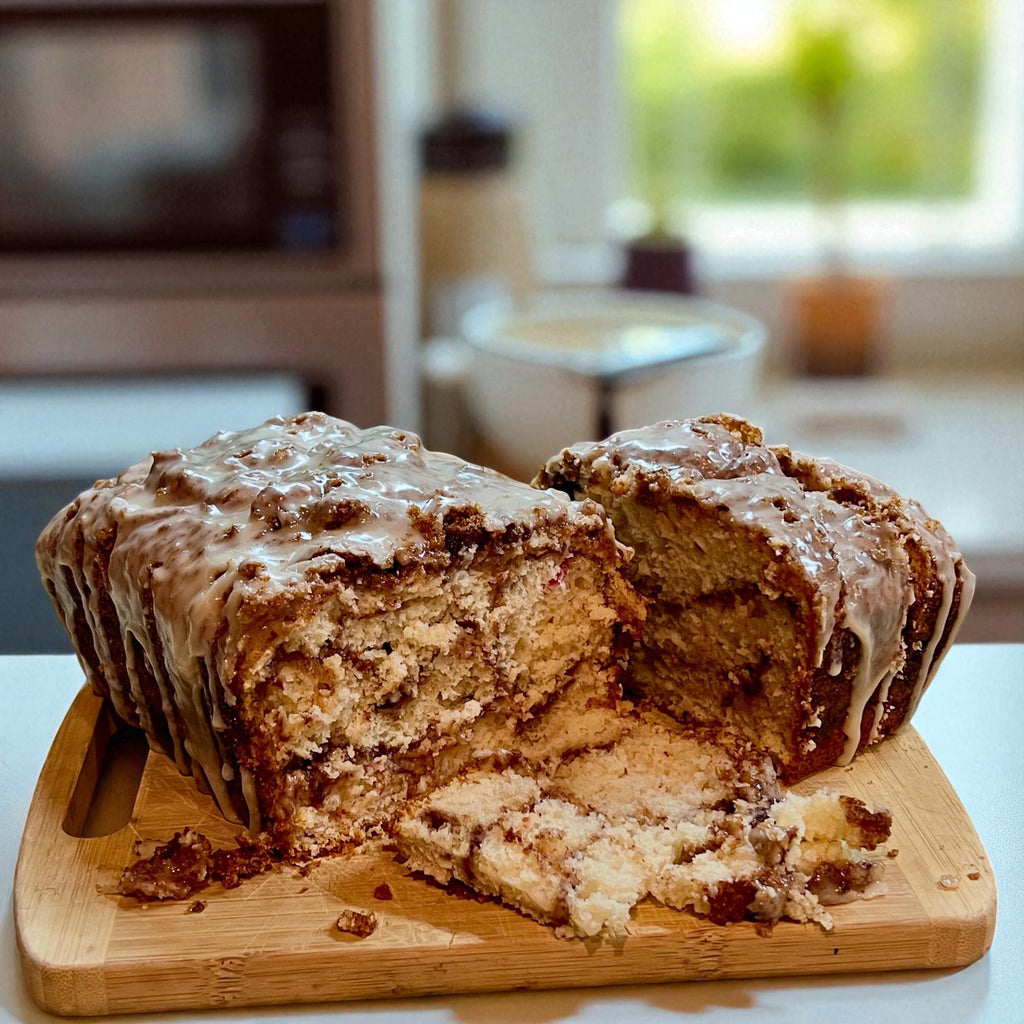 Orange Glazed Cinnamon Roll Bread: Old Fashioned Breakfast Loaf - Winterberry Hearth