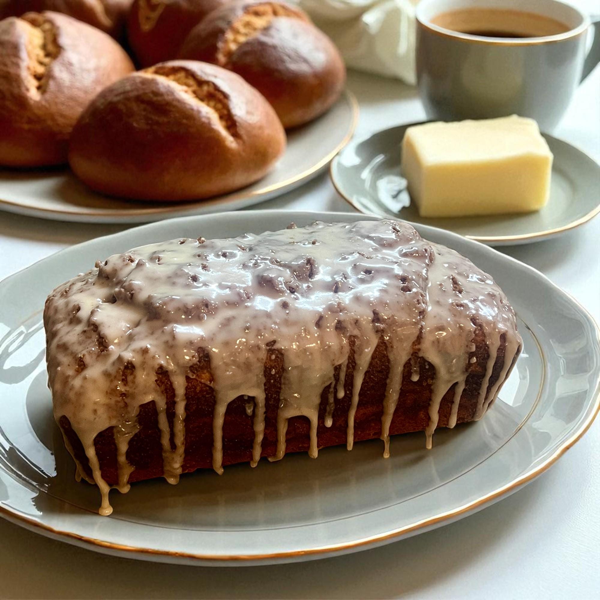 Orange Glazed Cinnamon Roll Bread: Old Fashioned Breakfast Loaf - Winterberry Hearth