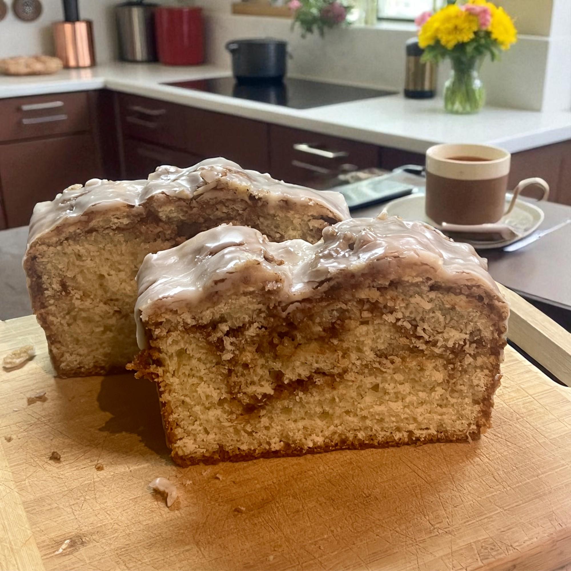 Orange Glazed Cinnamon Roll Bread: Old Fashioned Breakfast Loaf - Winterberry Hearth