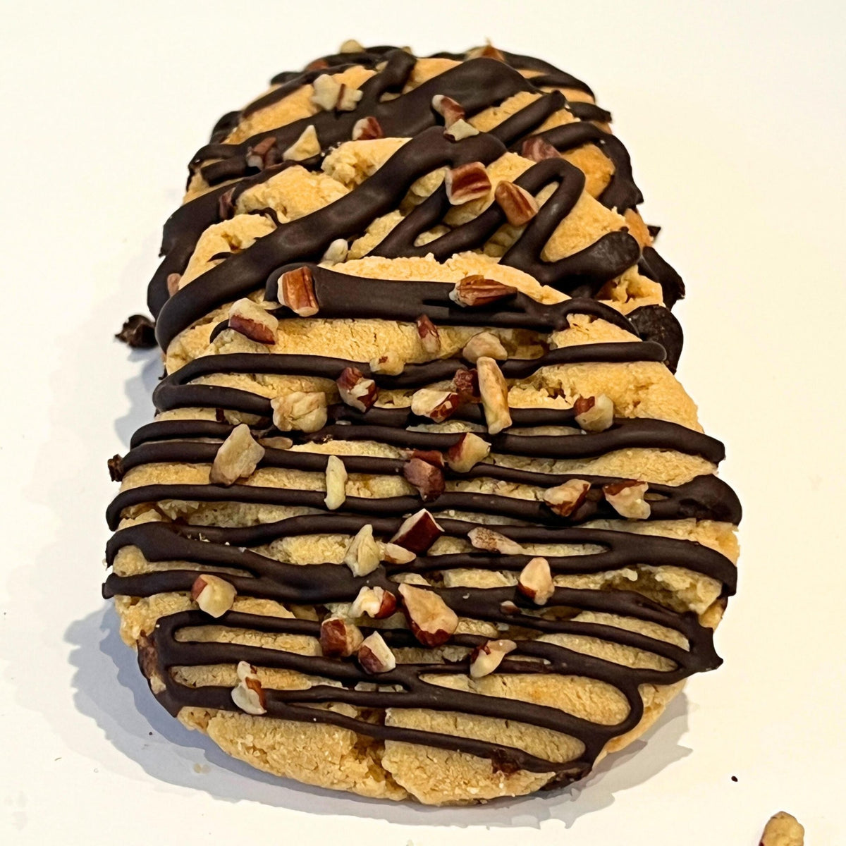 Peanut Butter Cookies, Chocolate Glaze Drizzle & Peanut Topping, Gourmet Homemade Tea Cakes, Bakery Gift - Winterberry Hearth