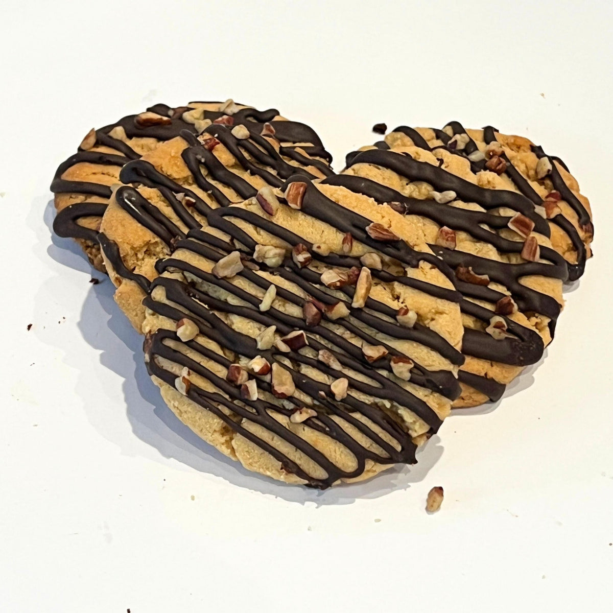 Peanut Butter Cookies, Chocolate Glaze Drizzle & Peanut Topping, Gourmet Homemade Tea Cakes, Bakery Gift - Winterberry Hearth
