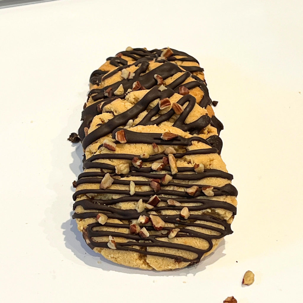 Peanut Butter Cookies, Chocolate Glaze Drizzle & Peanut Topping, Gourmet Homemade Tea Cakes, Bakery Gift - Winterberry Hearth