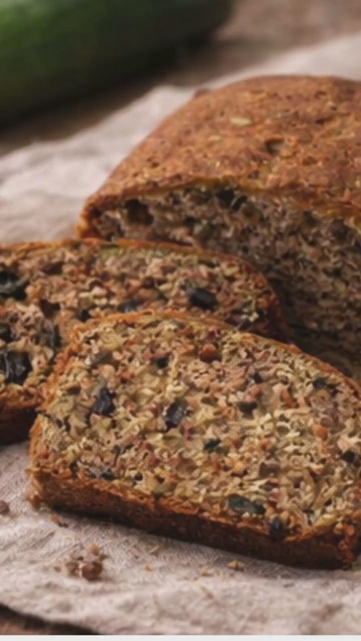 Zucchini Bread Loaf Walnut or Pecan Options, Homemade Comfort Food, Fresh Baked Bakery Loaf
