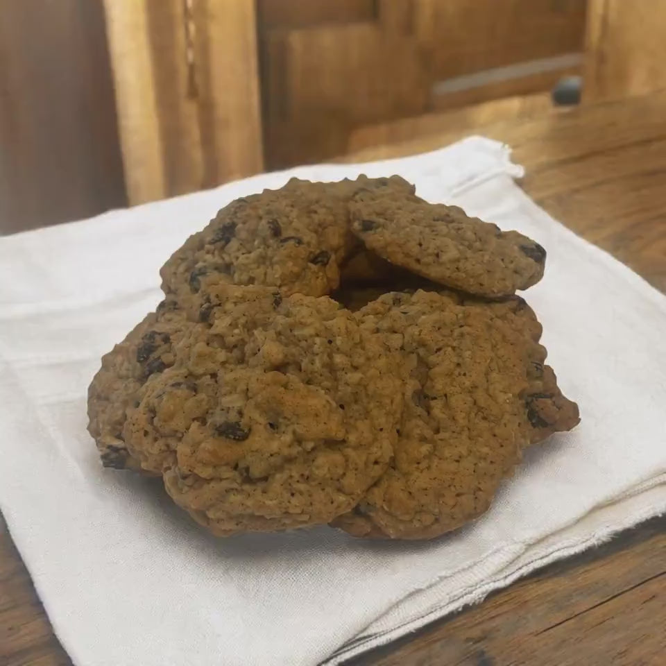 Old Fashioned Oatmeal Raisin Cookies, Homemade Baked from Scratch