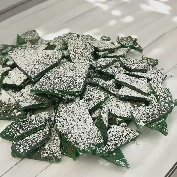 Old Fashioned Hard Tack Candy, Handmade Broken Sea Glass Topping, Nostalgic Rock Candy