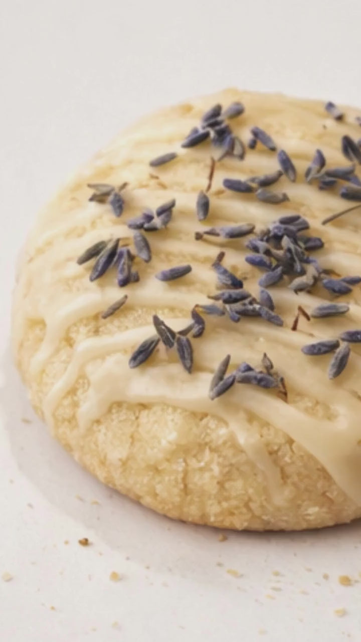 Lavender Sugar Cookies, Vanilla or Lemon Glaze, Gourmet Bakery Treats, Artisan Tea Cakes
