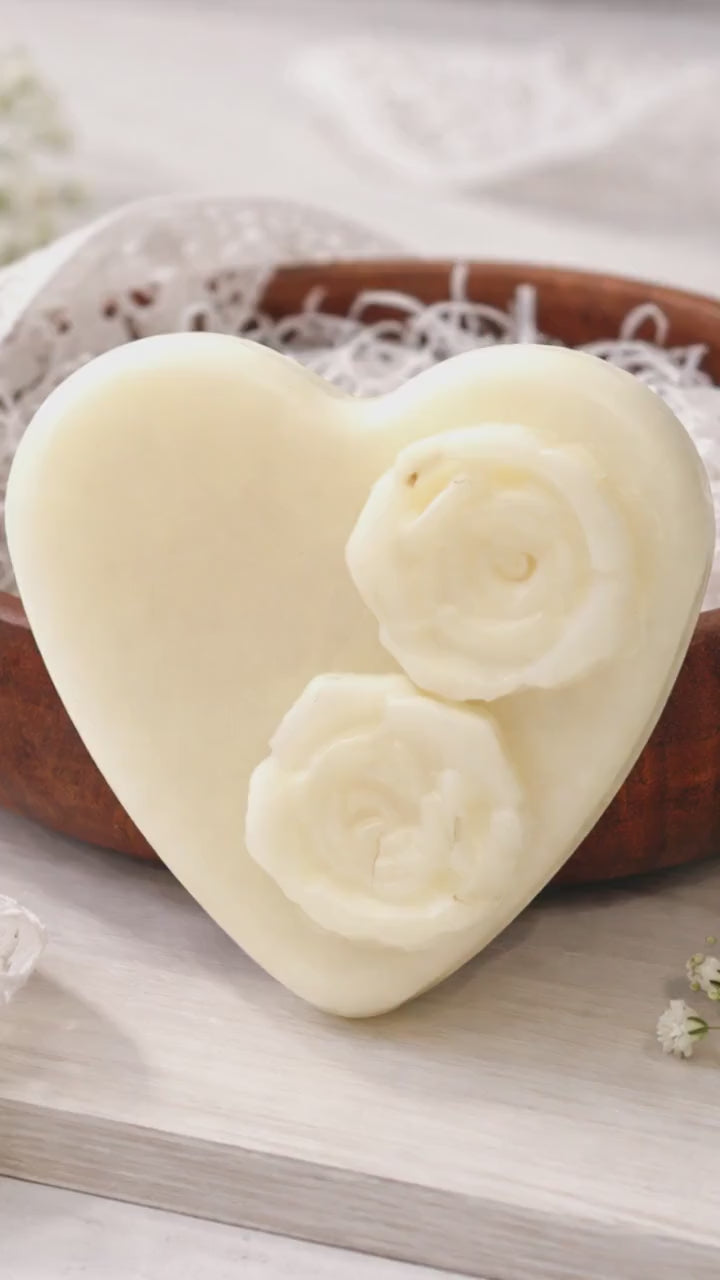 Rose Heart Soy Wax Melt Candle Disc, Floral Wickless Candle Home Fragrance, Cottagecore Favor