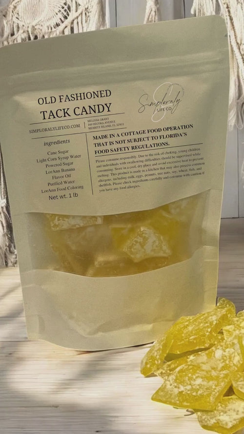 Butter Rum Old-Fashioned Hard Tack Candy 1lb, Nostalgic Rock Candy Treat, Vintage Suckers