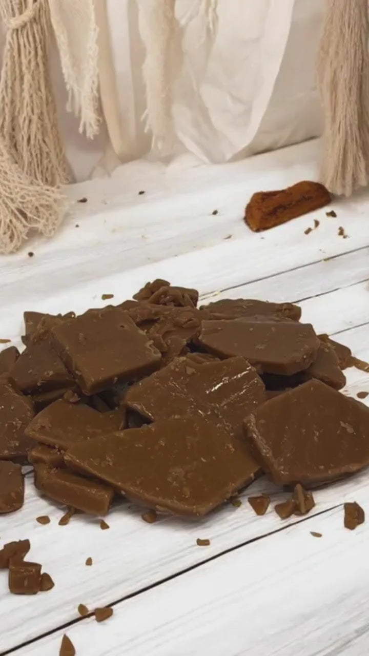 Old Fashioned English Butter Toffee Candy, Crunchy Caramelized Gourmet Sweets, Handmade Nostalgic Gift