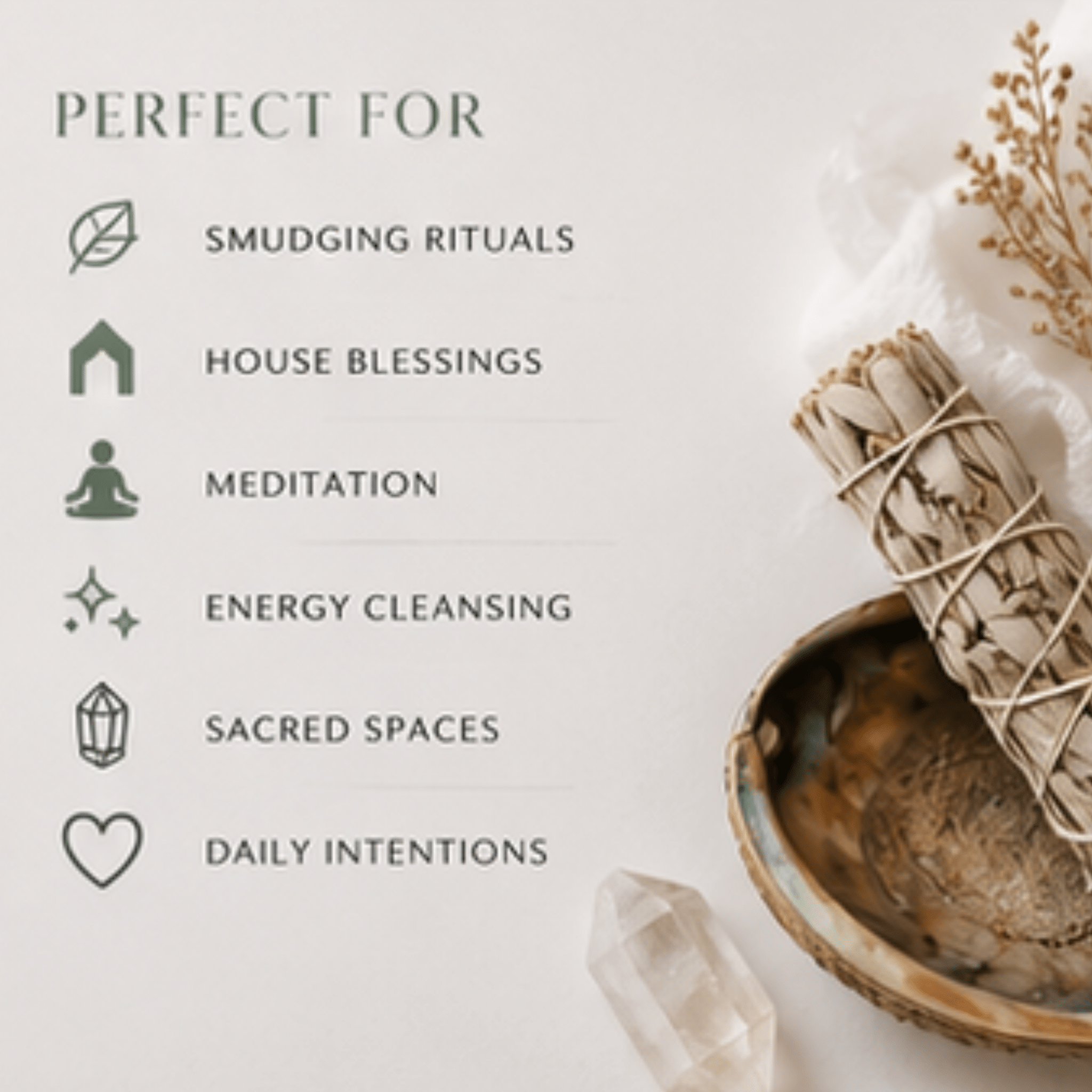 Printable Sage Smudge Prayer Card: Cleansing Ritual (Digital Download) - Winterberry Hearth