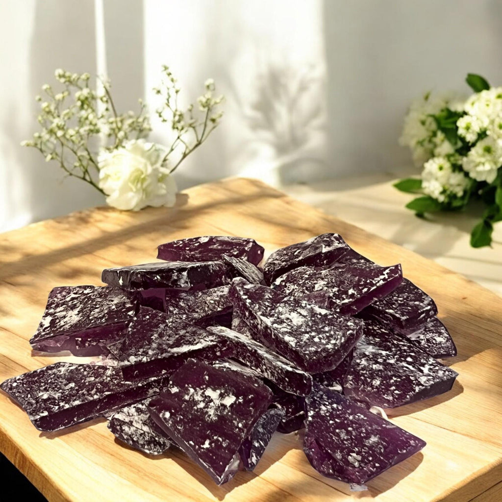 Purple Hard Tack Candy 1lb, Old Fashioned Nostalgic Treat, Rock Candy Broken Glass - Winterberry Hearth