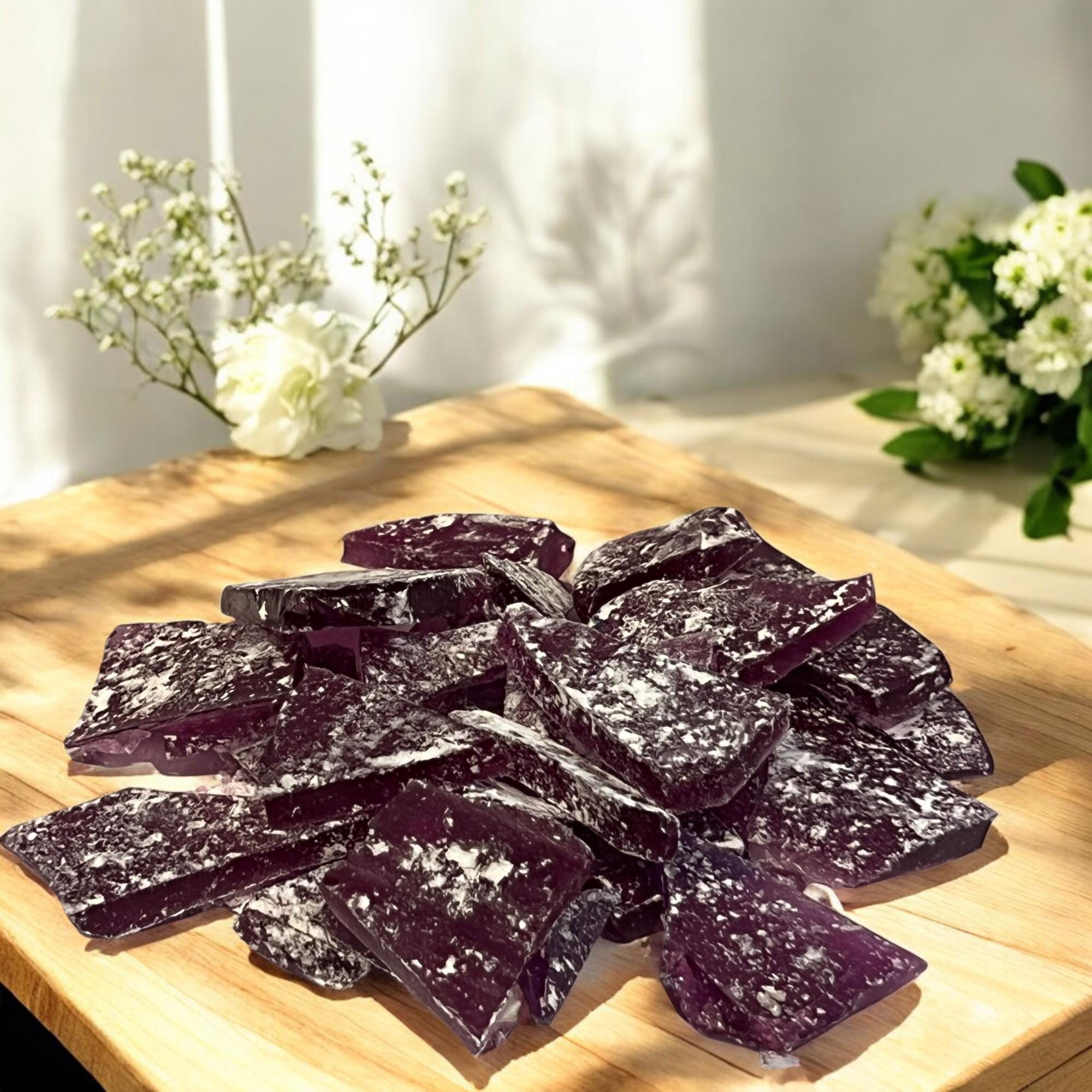 Purple Hard Tack Candy 1lb, Old Fashioned Nostalgic Treat, Rock Candy Broken Glass - Winterberry Hearth