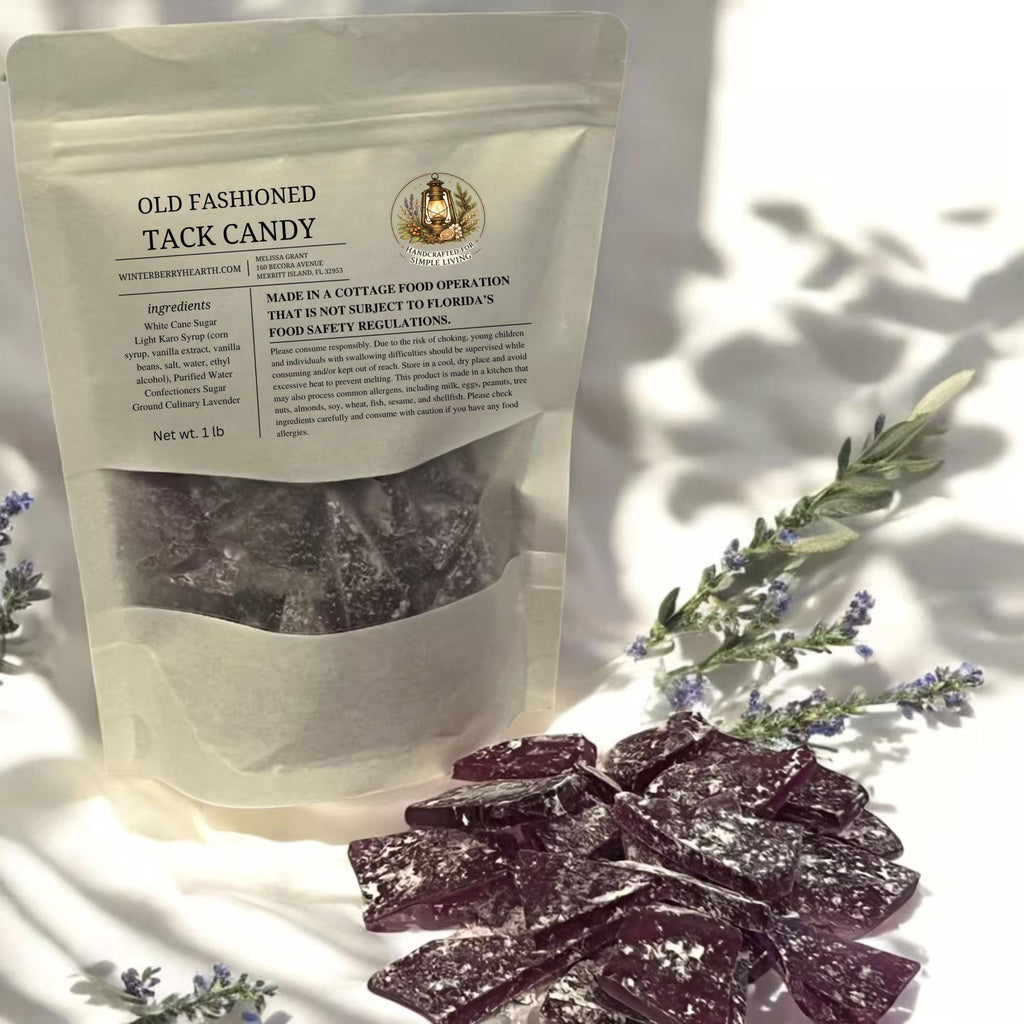Purple Hard Tack Candy 1lb, Old Fashioned Nostalgic Treat, Rock Candy Broken Glass - Winterberry Hearth